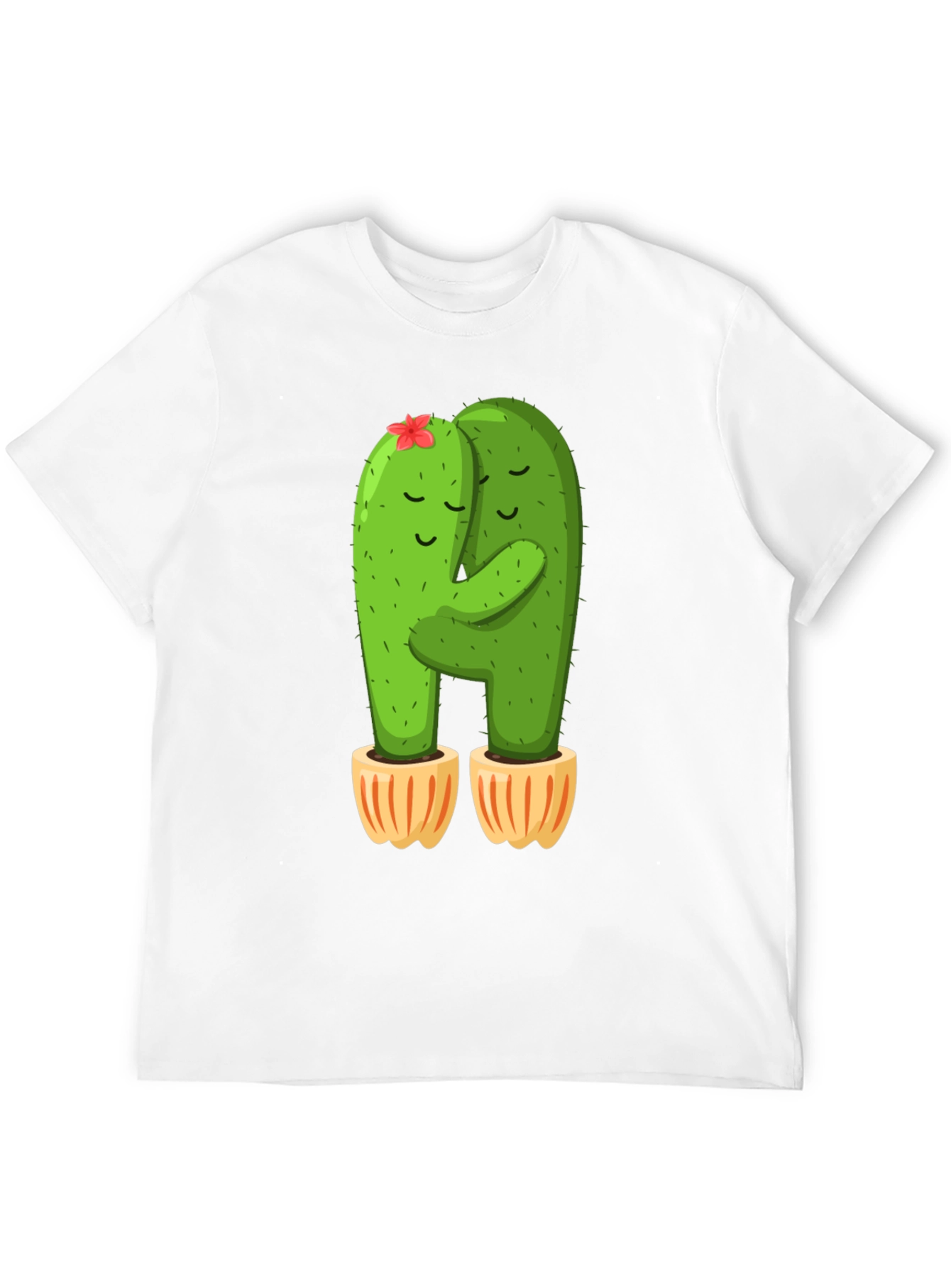 Black Cactus Hug T-Shirt - Cute and Comfy! view 12
