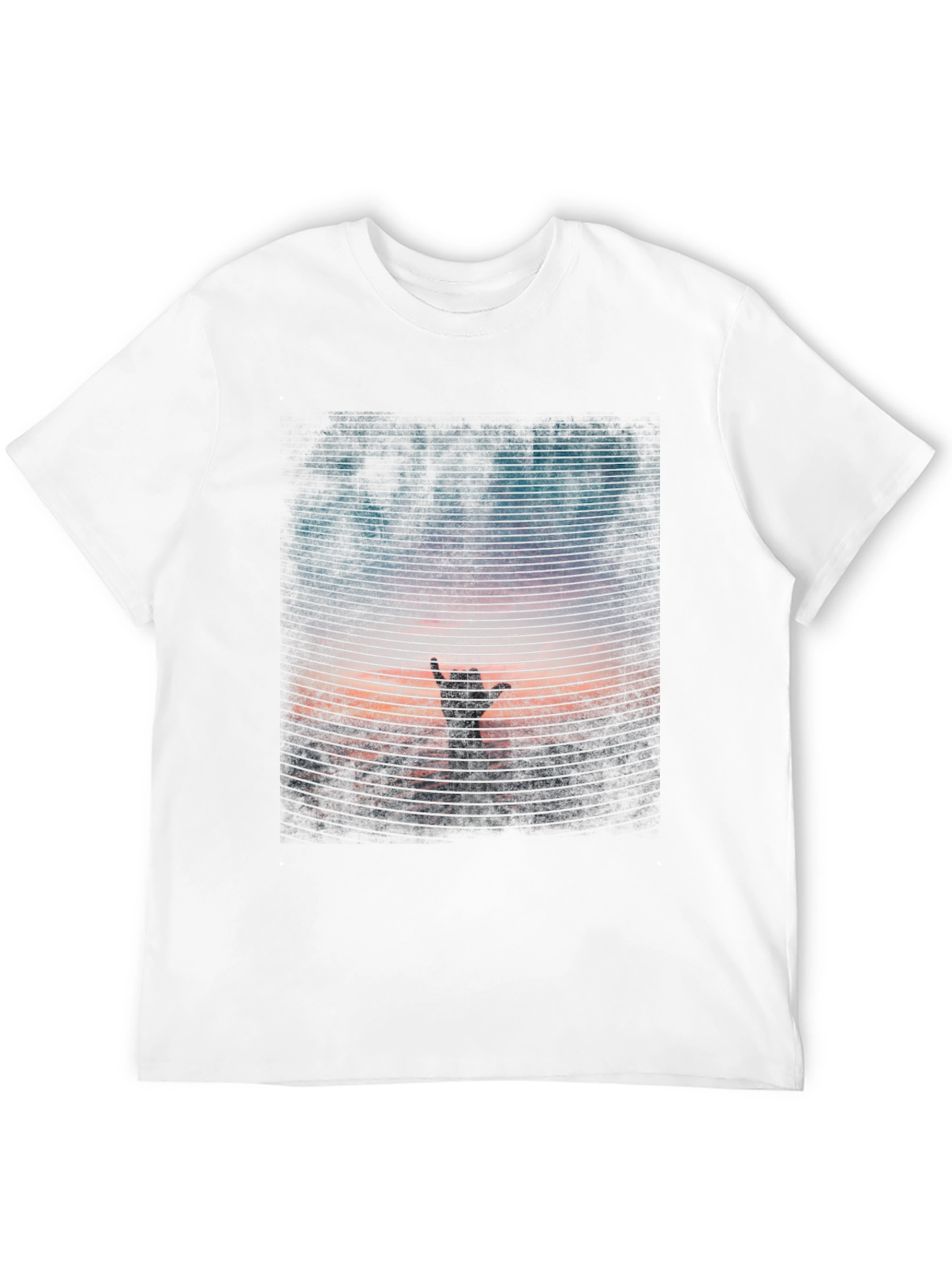 Black Sunset Hand T-Shirt - Black Graphic Tee view 12