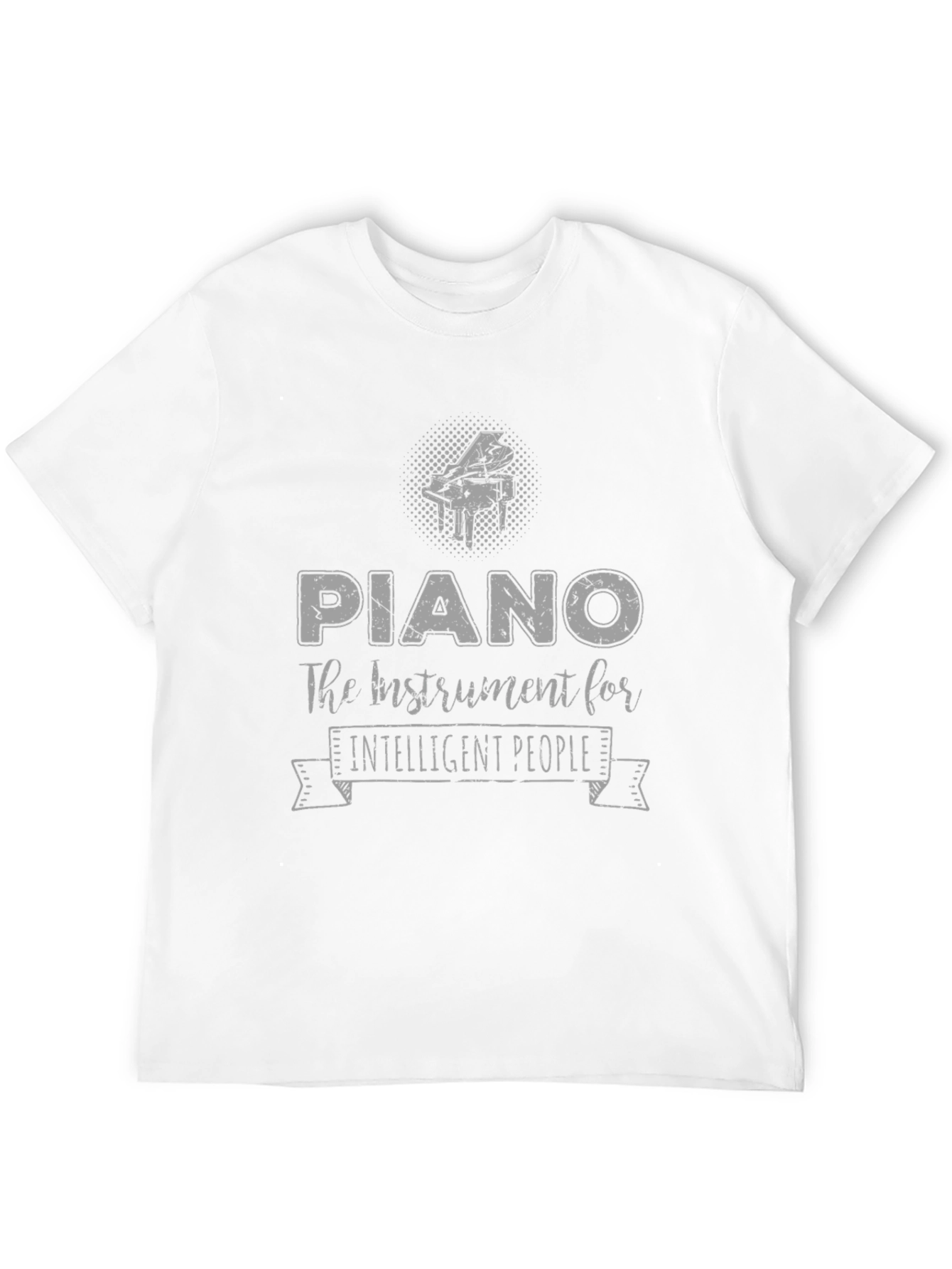 Black Piano Intelligent People T-Shirt view 12