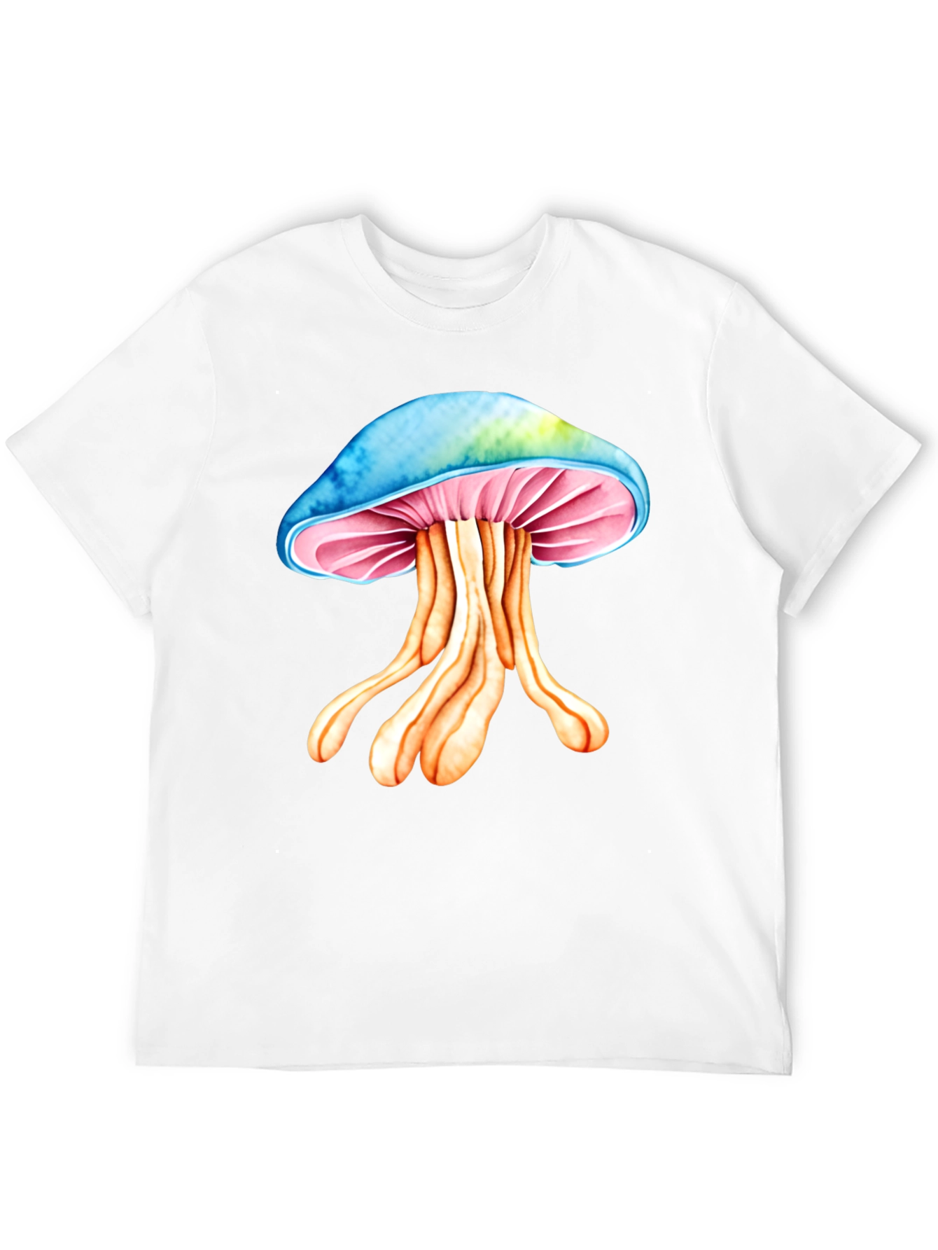 Black Psychedelic Mushroom Graphic Tee - Unique Design! view 12