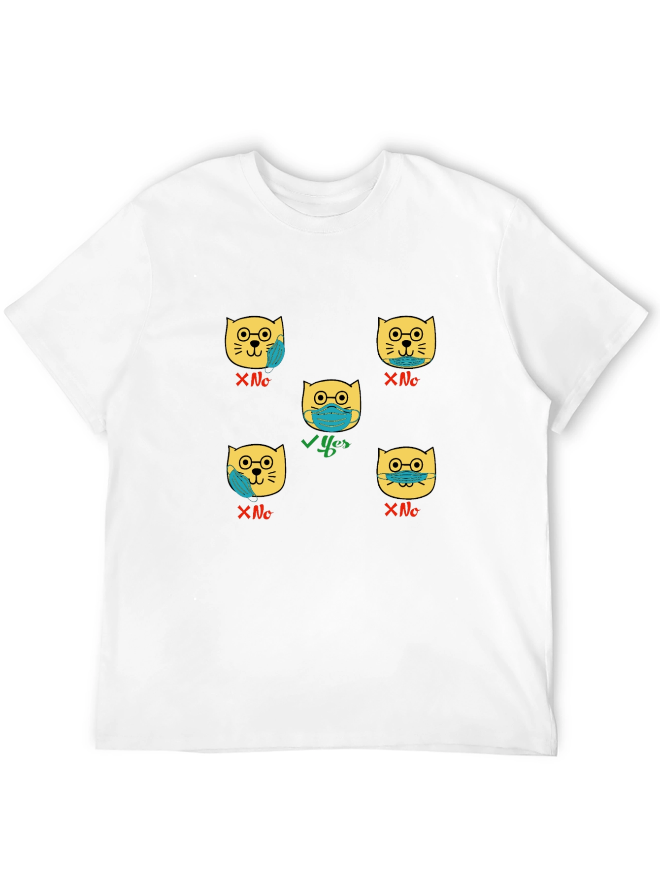 Black Funny Masked Cat T-Shirt view 12