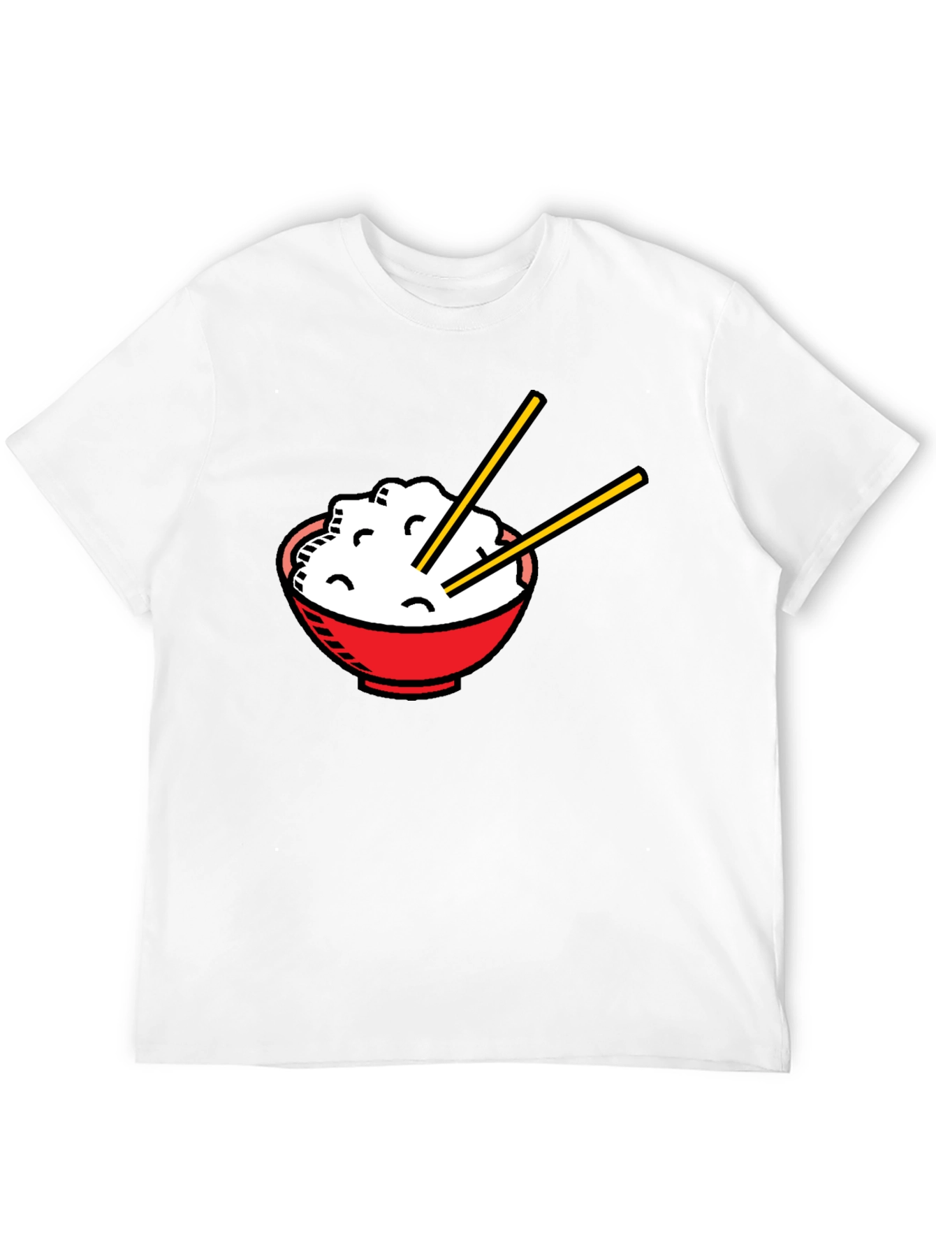 Black Rice Bowl Graphic T-Shirt - Unisex Asian Food Tee view 12