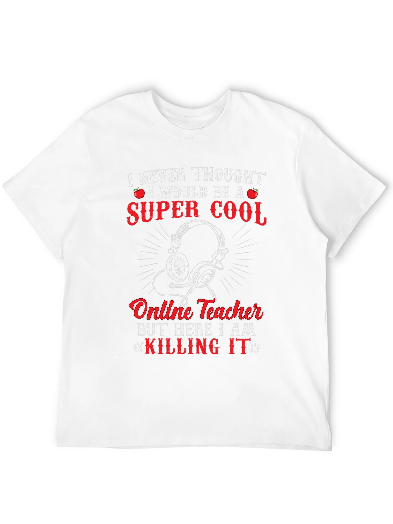 Black Super Cool Online Teacher Graphic T-Shirt view 12