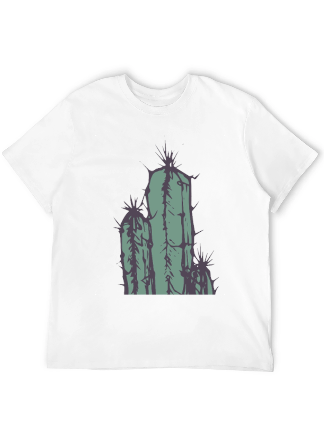 Black Cactus Graphic Tee - Black Cotton T-Shirt view 12