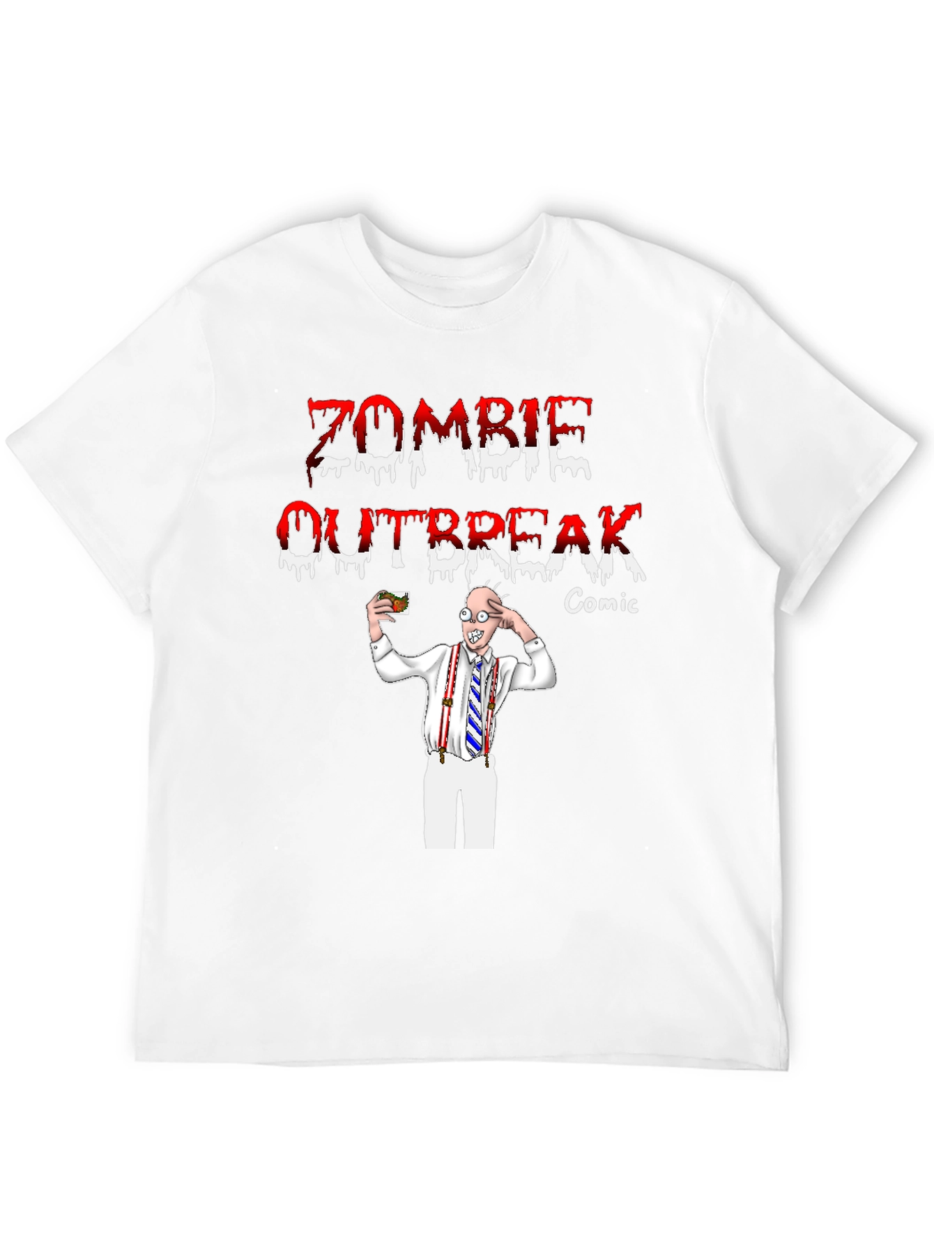 Black Zombie Outbreak Comic T-Shirt view 12