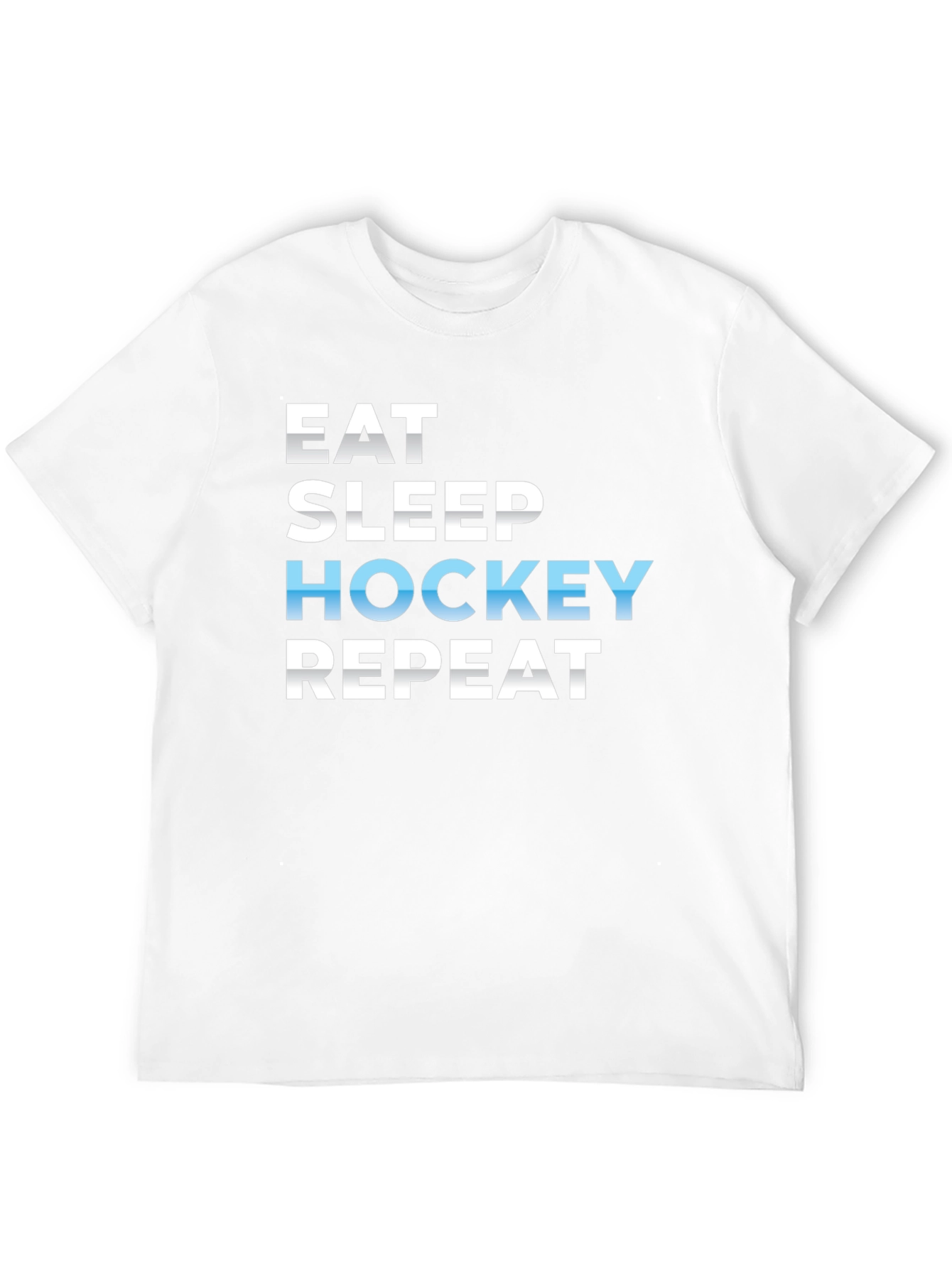 Eat Sleep Hockey Repeat Black T-Shirt - 12