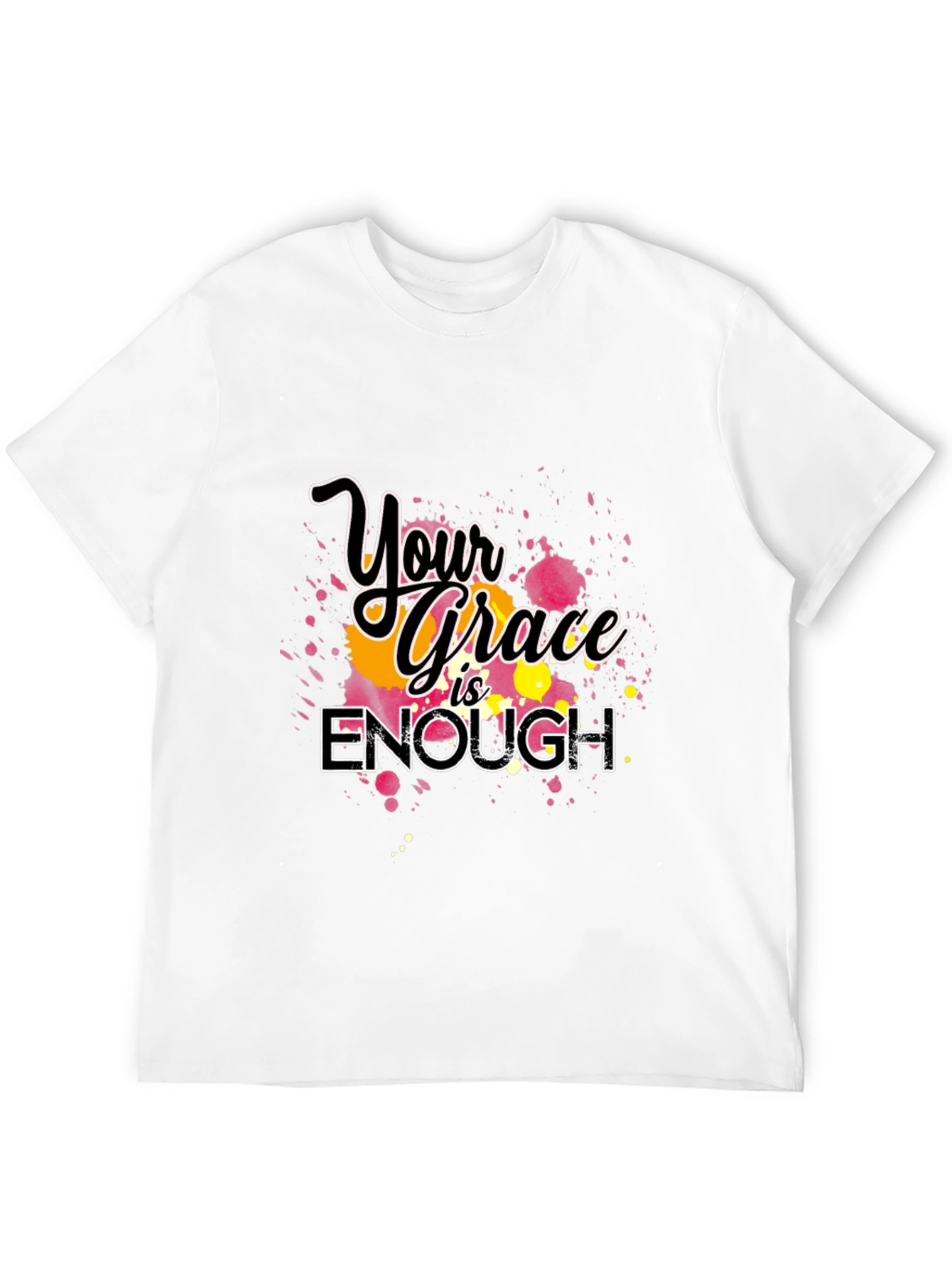 Black Your Grace is Enough Graphic T-Shirt view 12