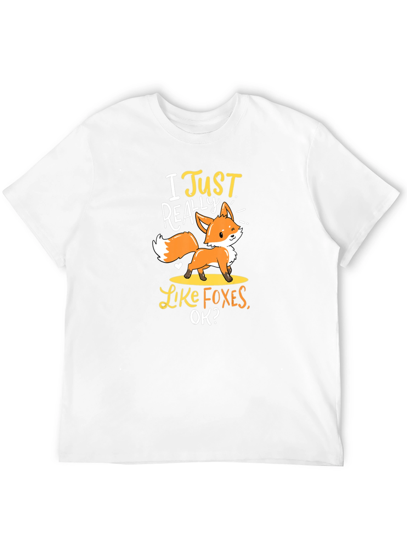Black I Just Really Like Foxes T-Shirt, Cute Animal Tee view 12