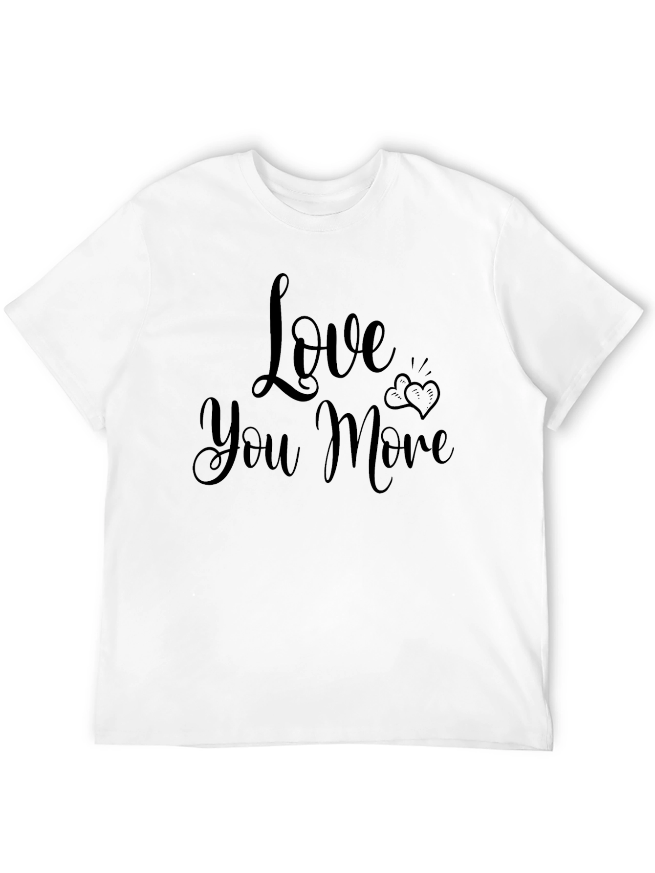 Black Love You More Black Graphic Tee view 12