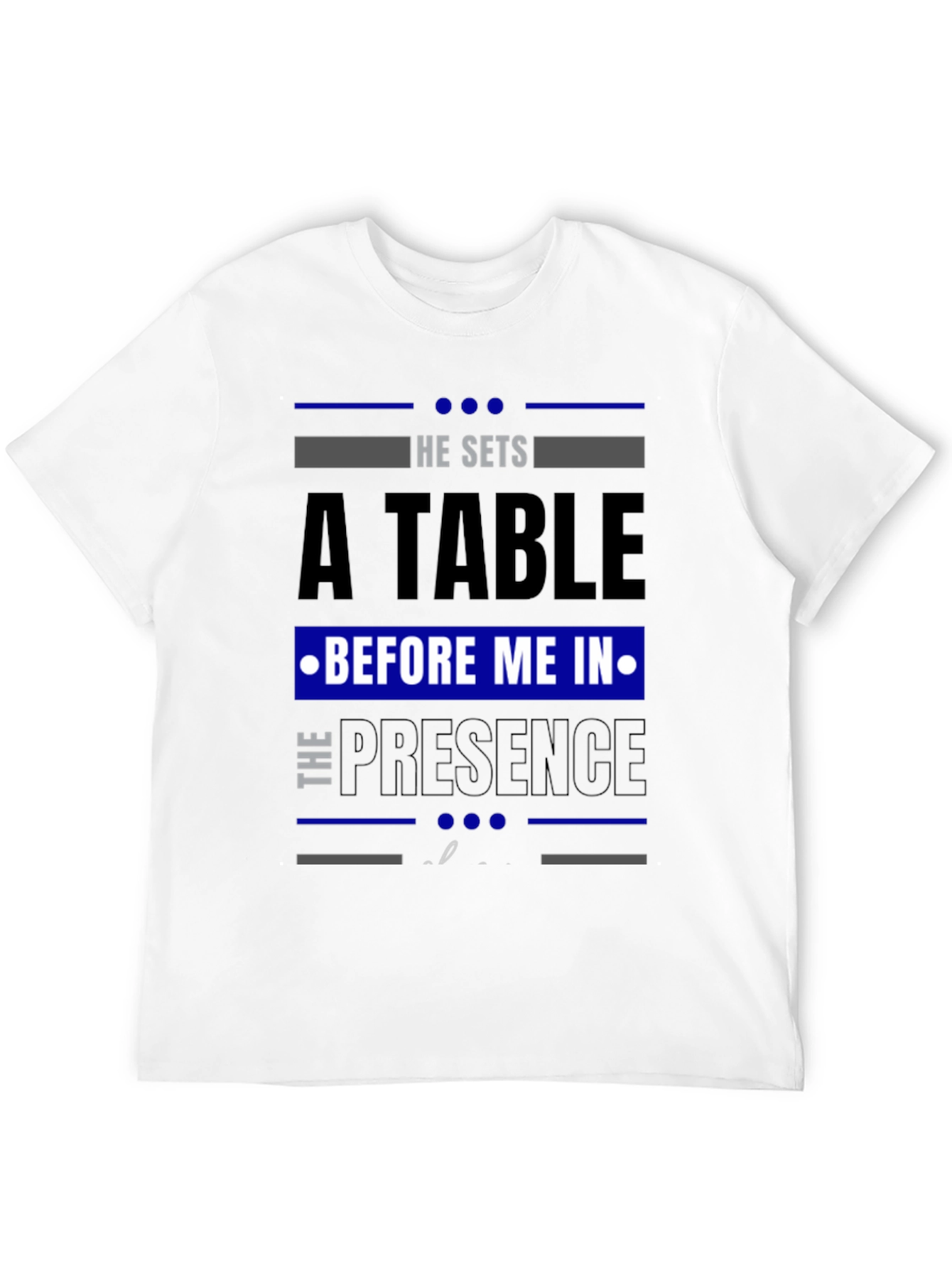 Black He Sets A Table Graphic Tee - Black Crew Neck view 12