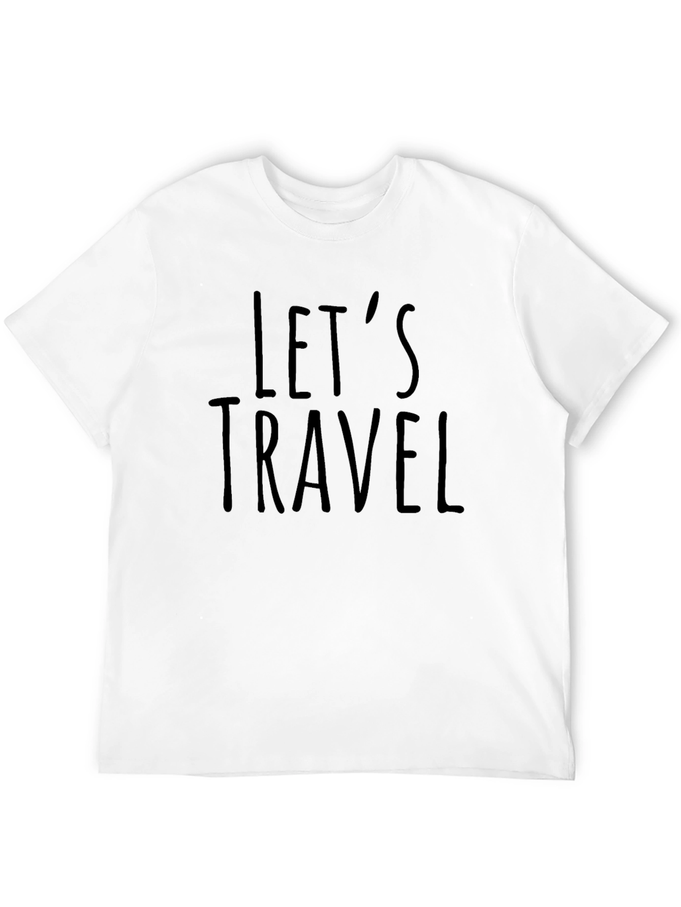 Black Let's Travel Graphic T-Shirt - Black Unisex Tee view 12