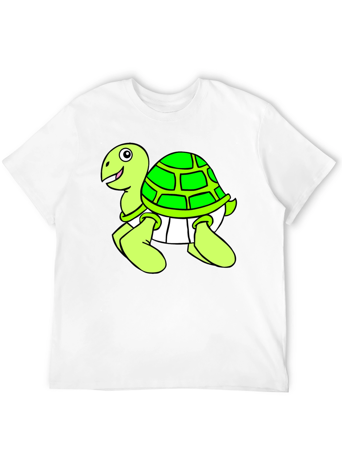 Black Cartoon Turtle Graphic Black T-Shirt view 12