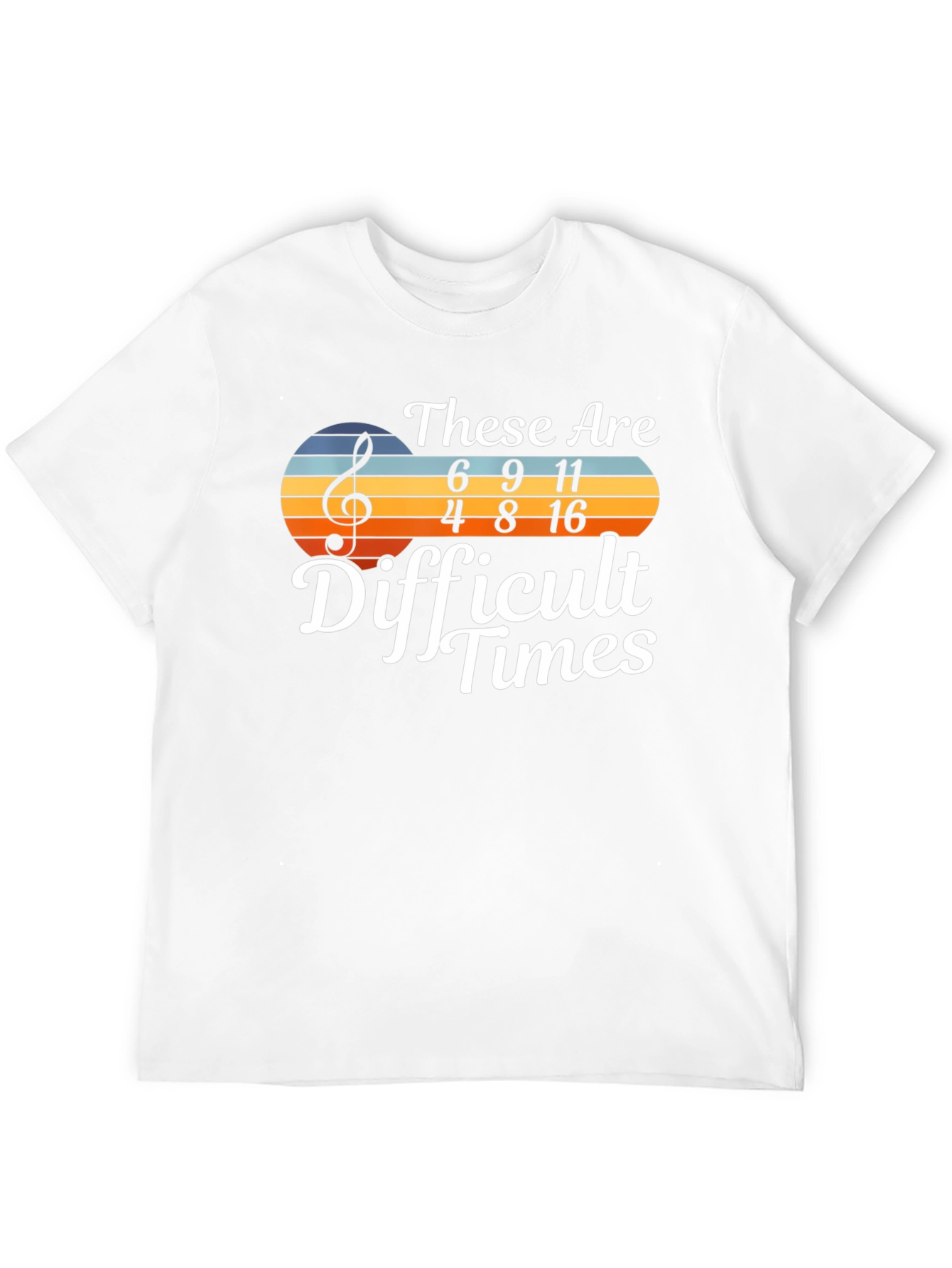 Black Difficult Times Music T-Shirt view 12