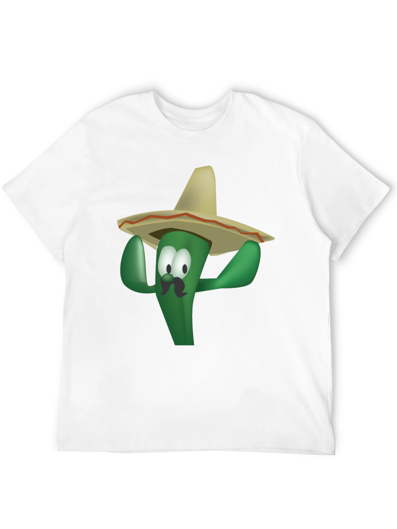 Black Cactus with Sombrero T-Shirt view 12