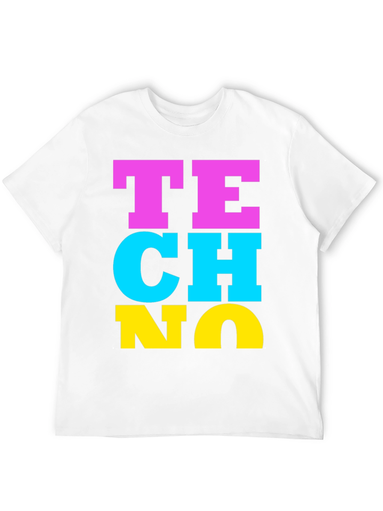 Black Techno Bold Statement T-Shirt view 12