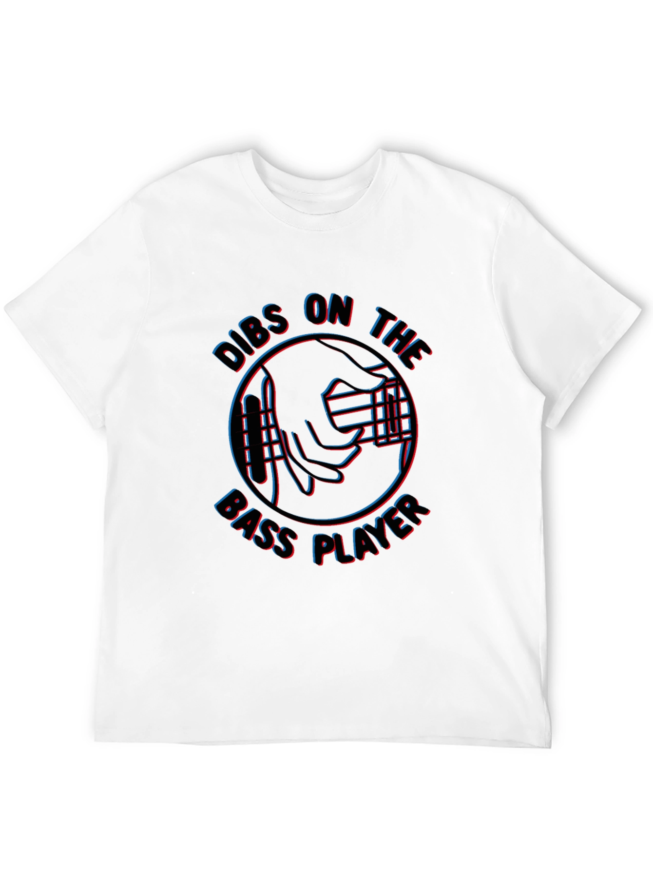 Black Dibs on the Bass Player Graphic T-Shirt view 12