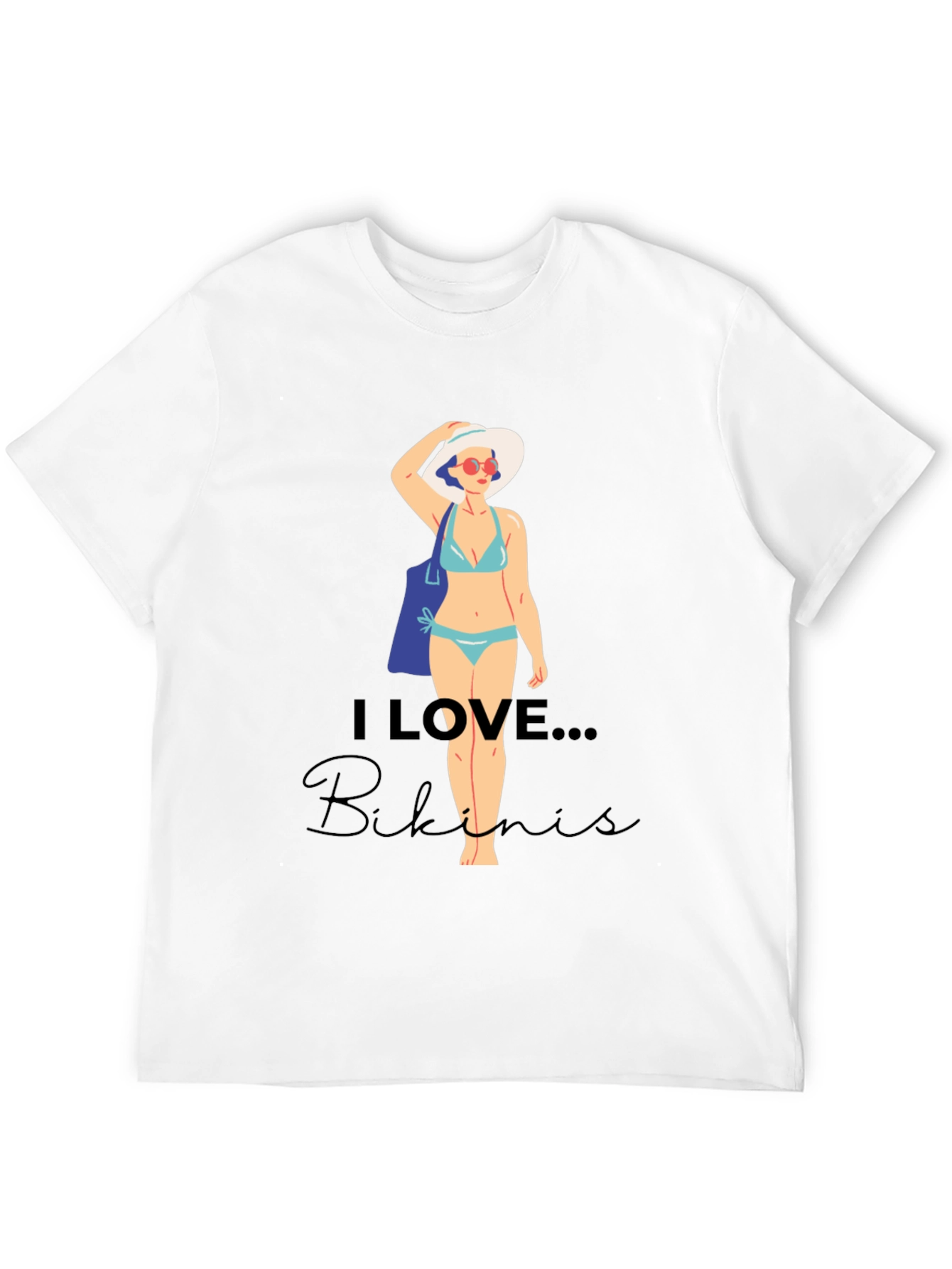 Black I Love Bikinis Graphic Tee - Casual Summer Style view 12