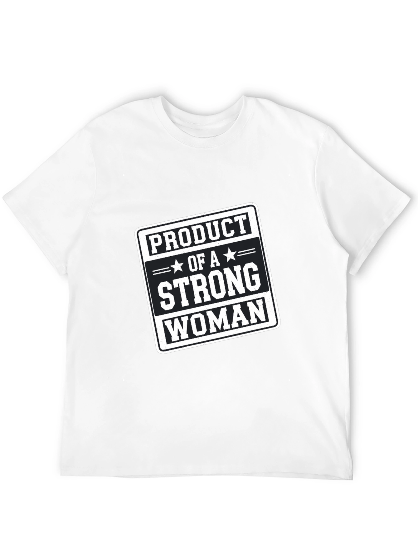 Black Product of a Strong Woman Black Graphic T-Shirt view 12