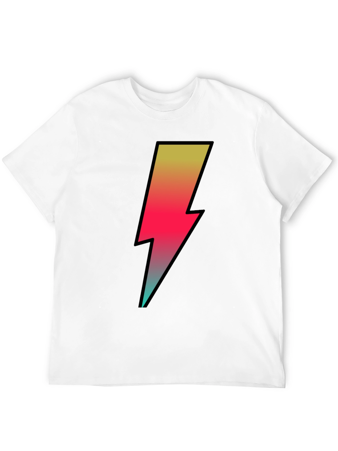 Black Lightning Bolt Graphic Tee - Black view 12