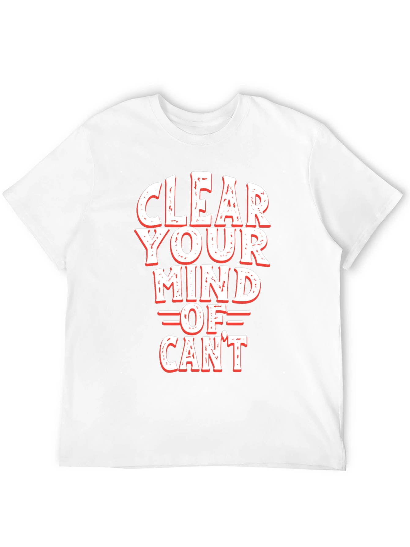 Black Motivational 'Clear Your Mind Of Can't' Graphic Tee view 12