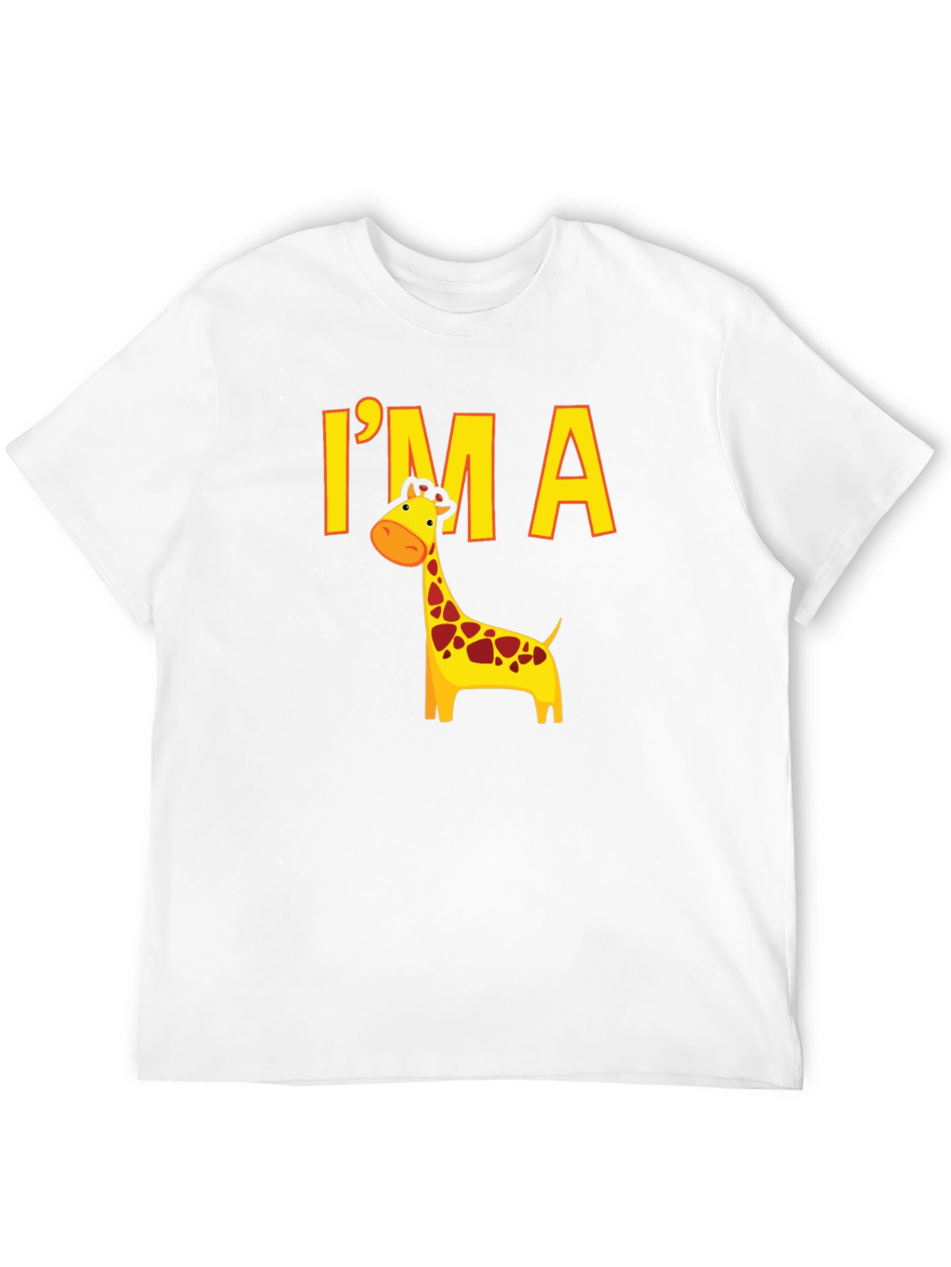 Black I'm a Giraffe Black T-Shirt view 12