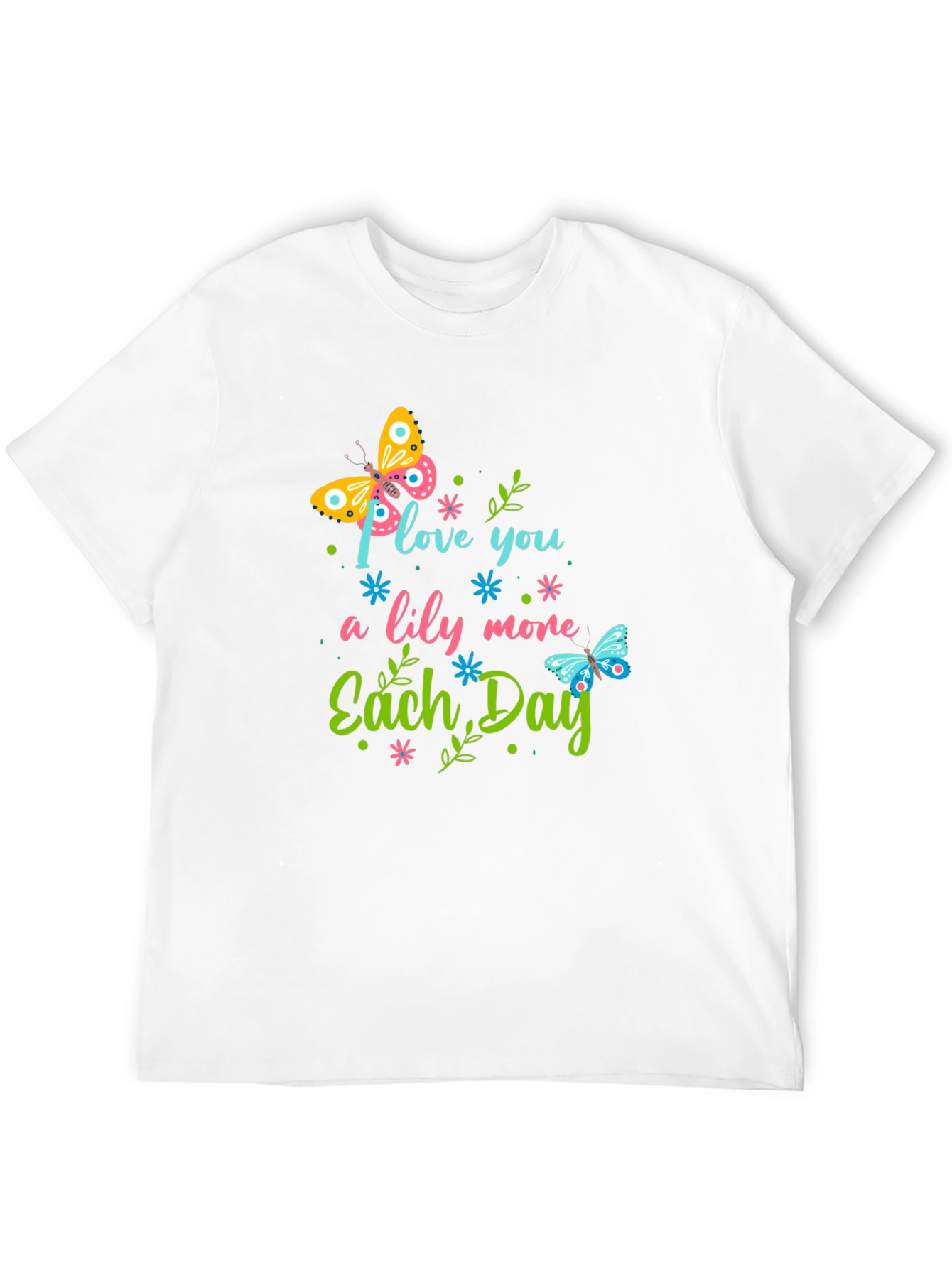 Black I Love You More Each Day Butterfly Graphic Tee view 12