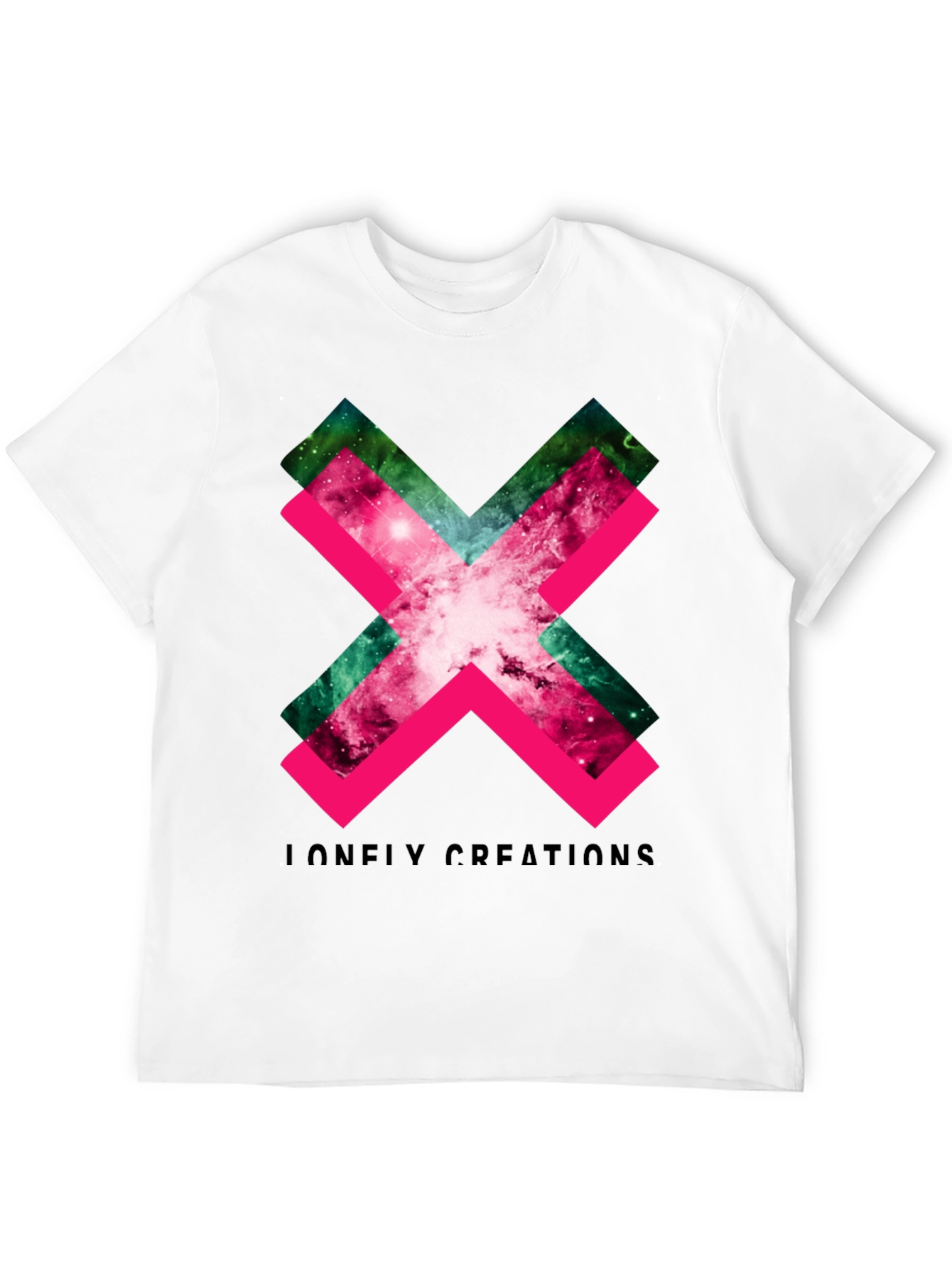 Black Galaxy X Graphic Tee - Black Cotton Blend T-Shirt view 12