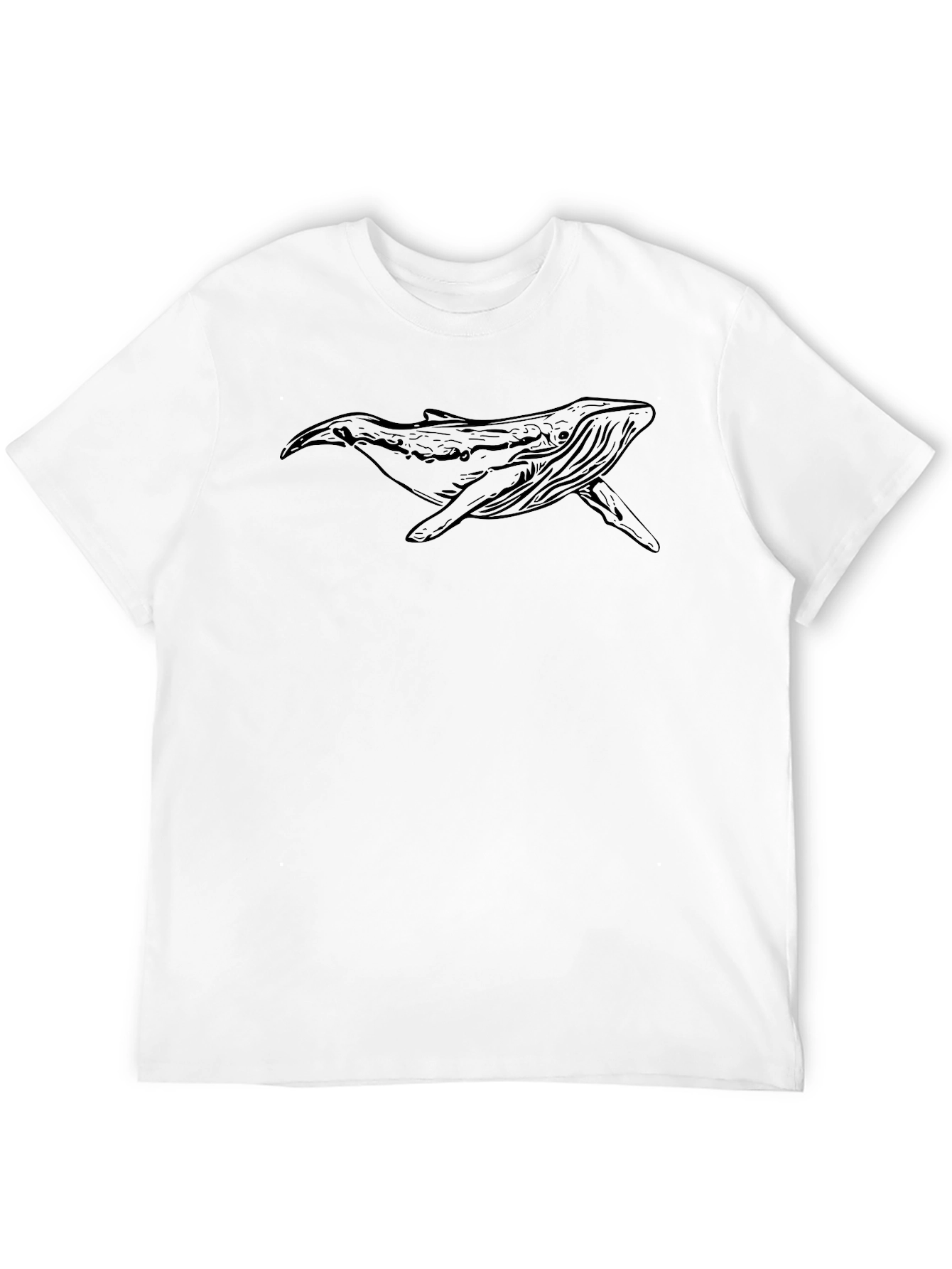 Black Whale Graphic Tee - Stylish Black Cotton T-Shirt view 12
