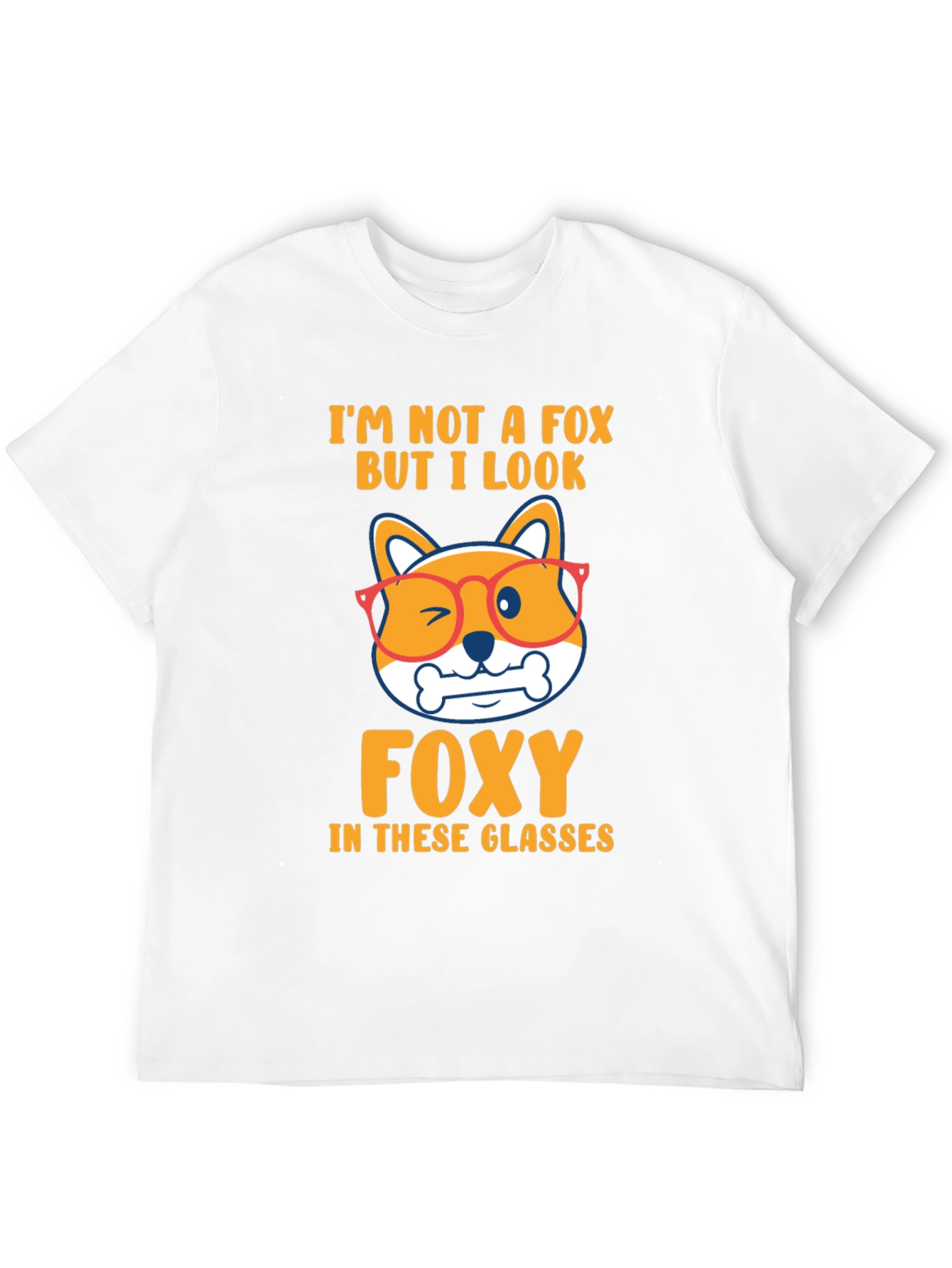 Foxy Dog Graphic T-Shirt - Fun Animal Tee - 12