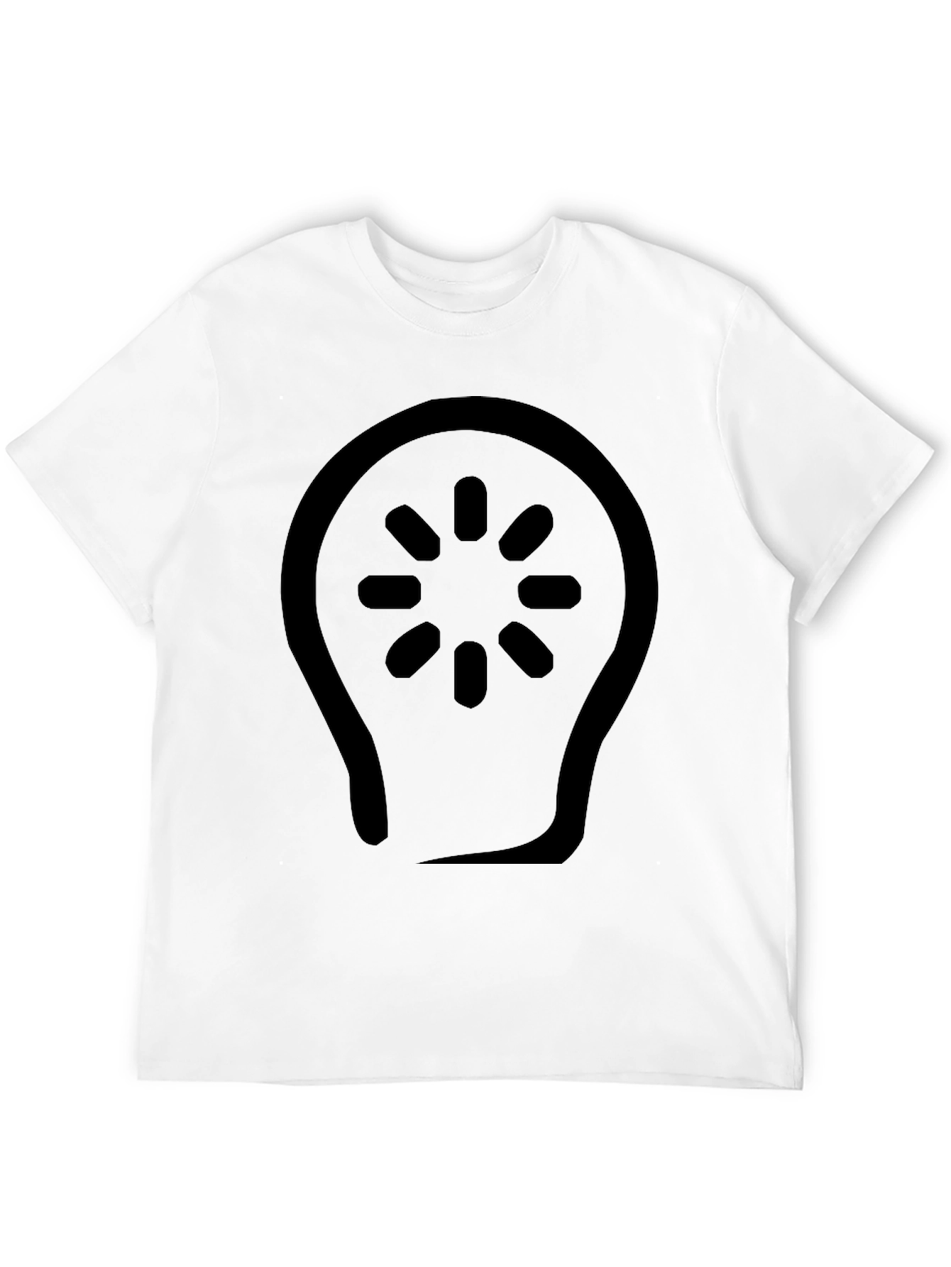 Black Black T-Shirt with Light Bulb Design view 12