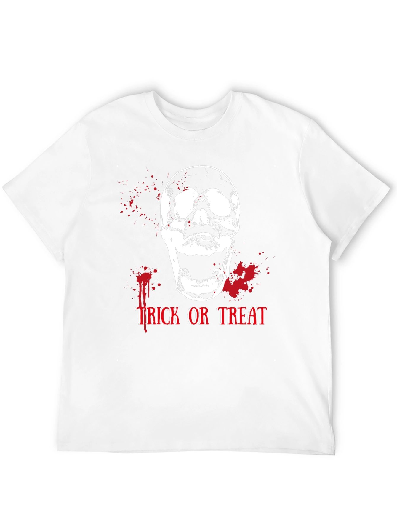Black Halloween Skull Trick or Treat Black T-Shirt view 12