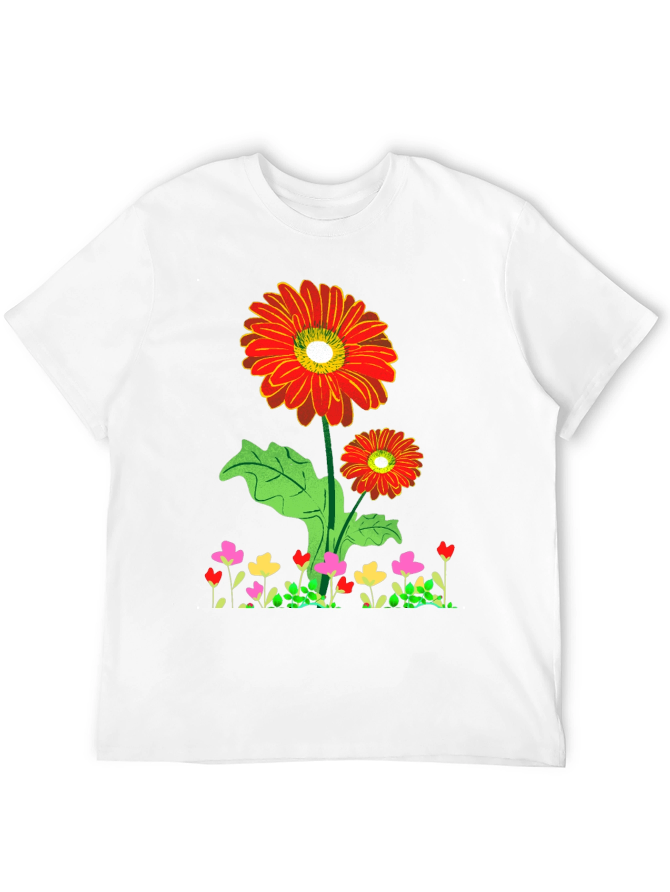 Black Floral Print Crew Neck T-Shirt view 12