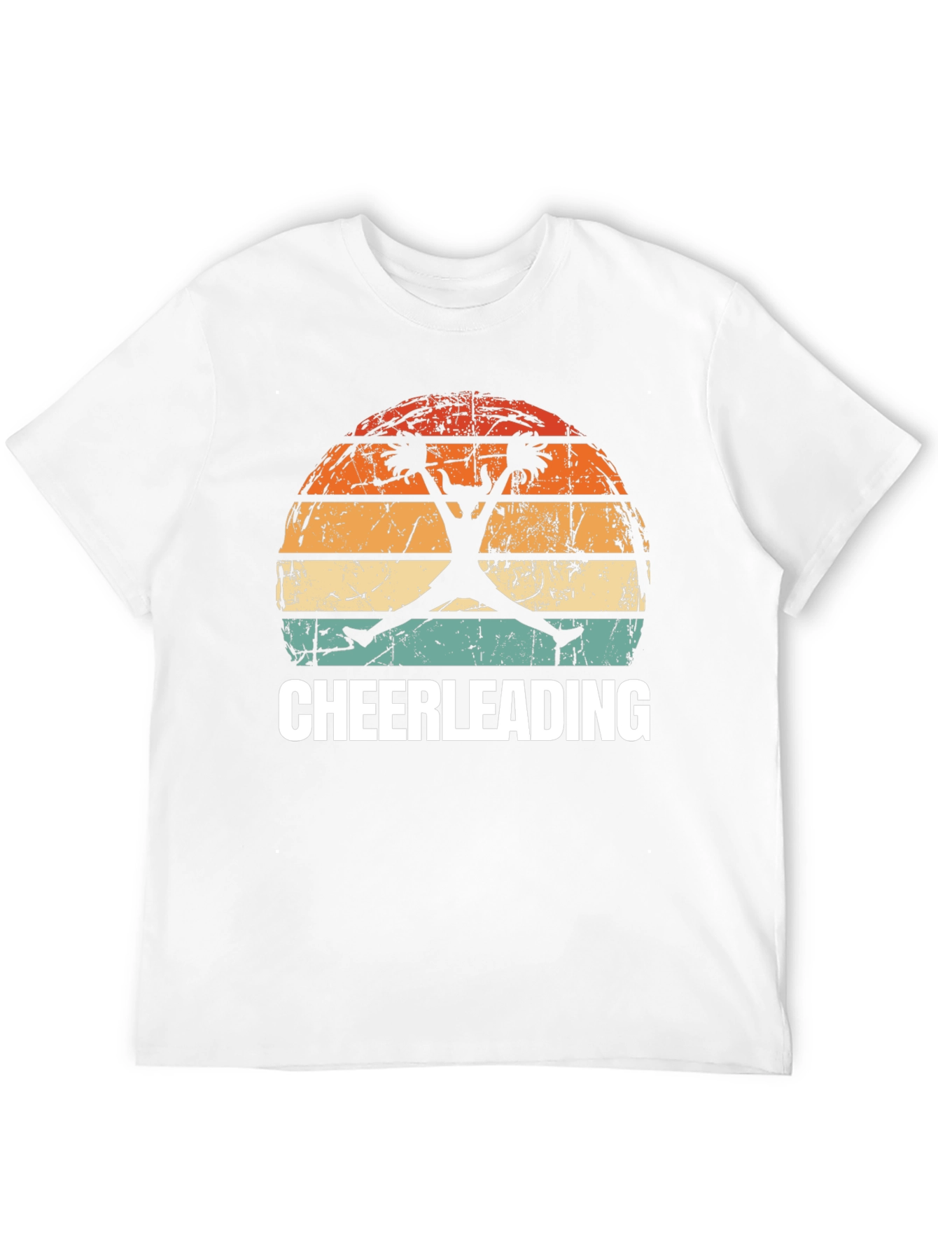 Black Cheerleading Sunset T-Shirt - Vintage Style view 12