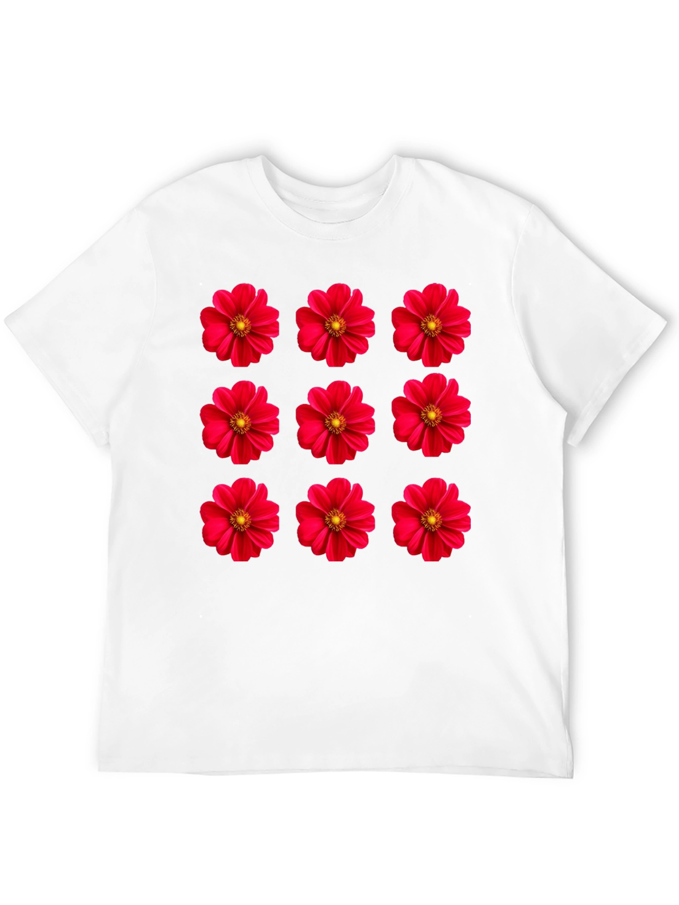 Black Floral Print Crew Neck T-Shirt view 12