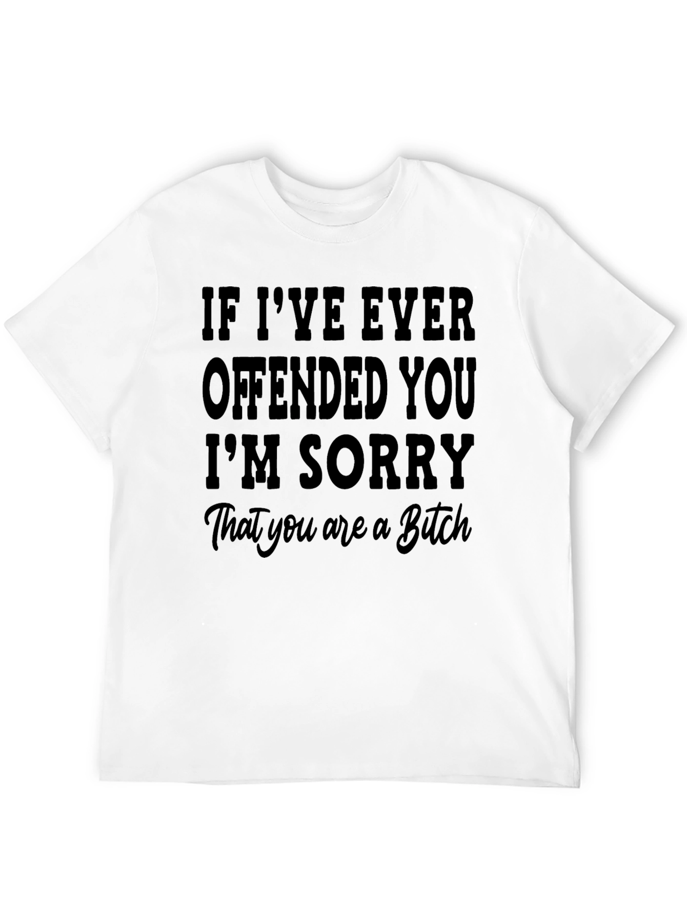 Black Offensive Humor T-Shirt: I'm Sorry... You are a Bitch view 12