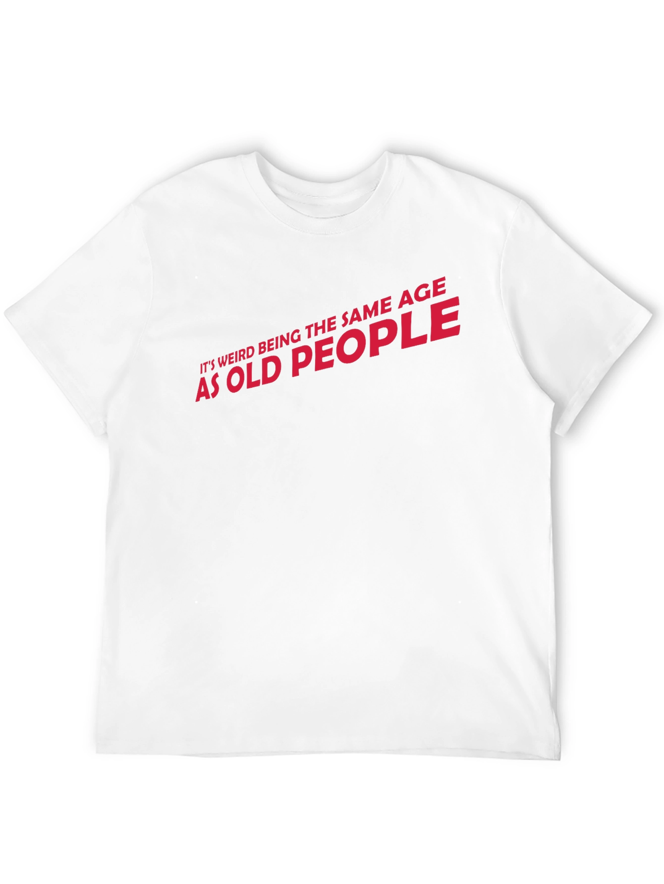 Black Funny "Same Age as Old People" Graphic T-Shirt view 12