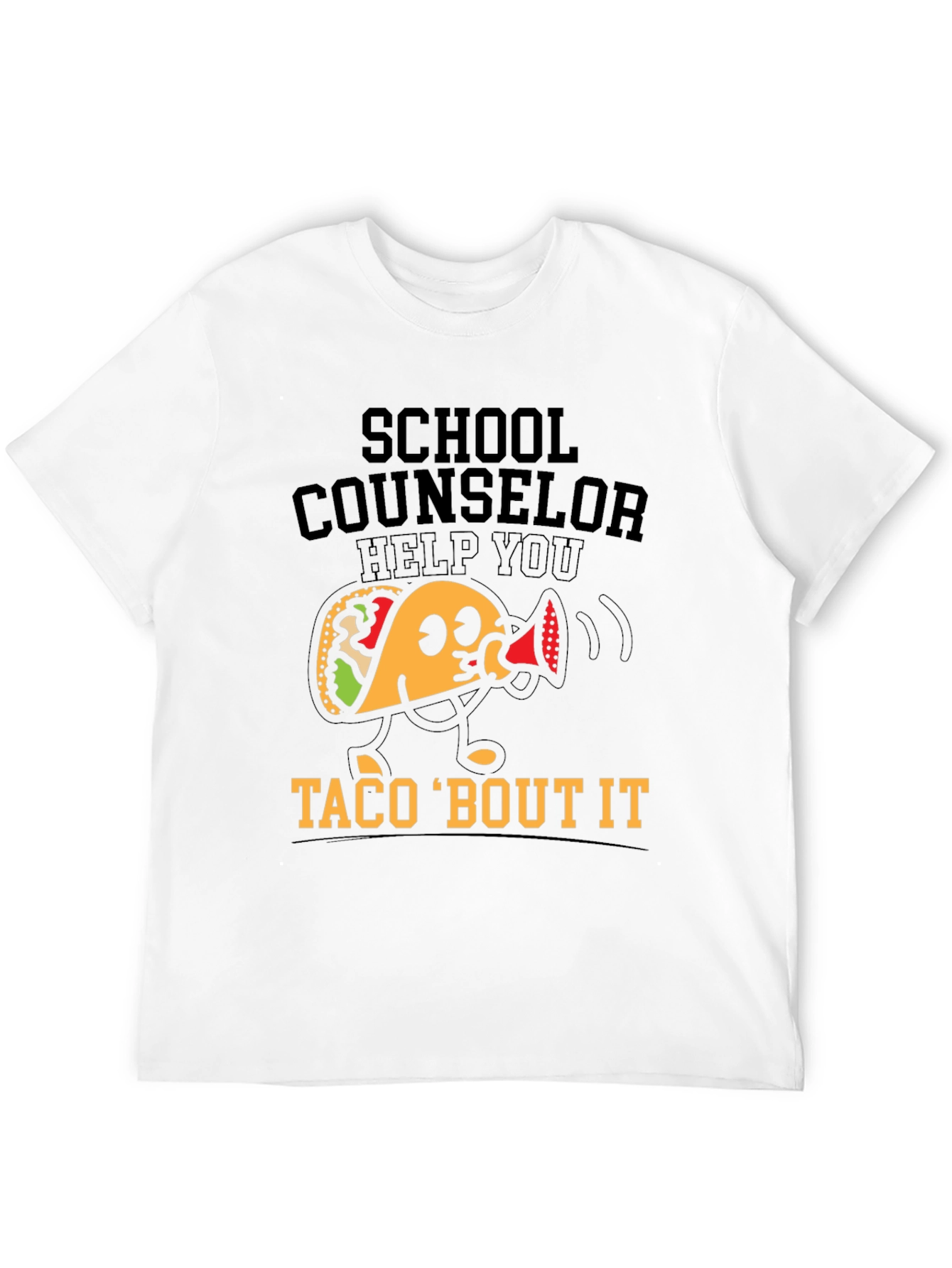 Black School Counselor Taco 'Bout It T-Shirt view 12