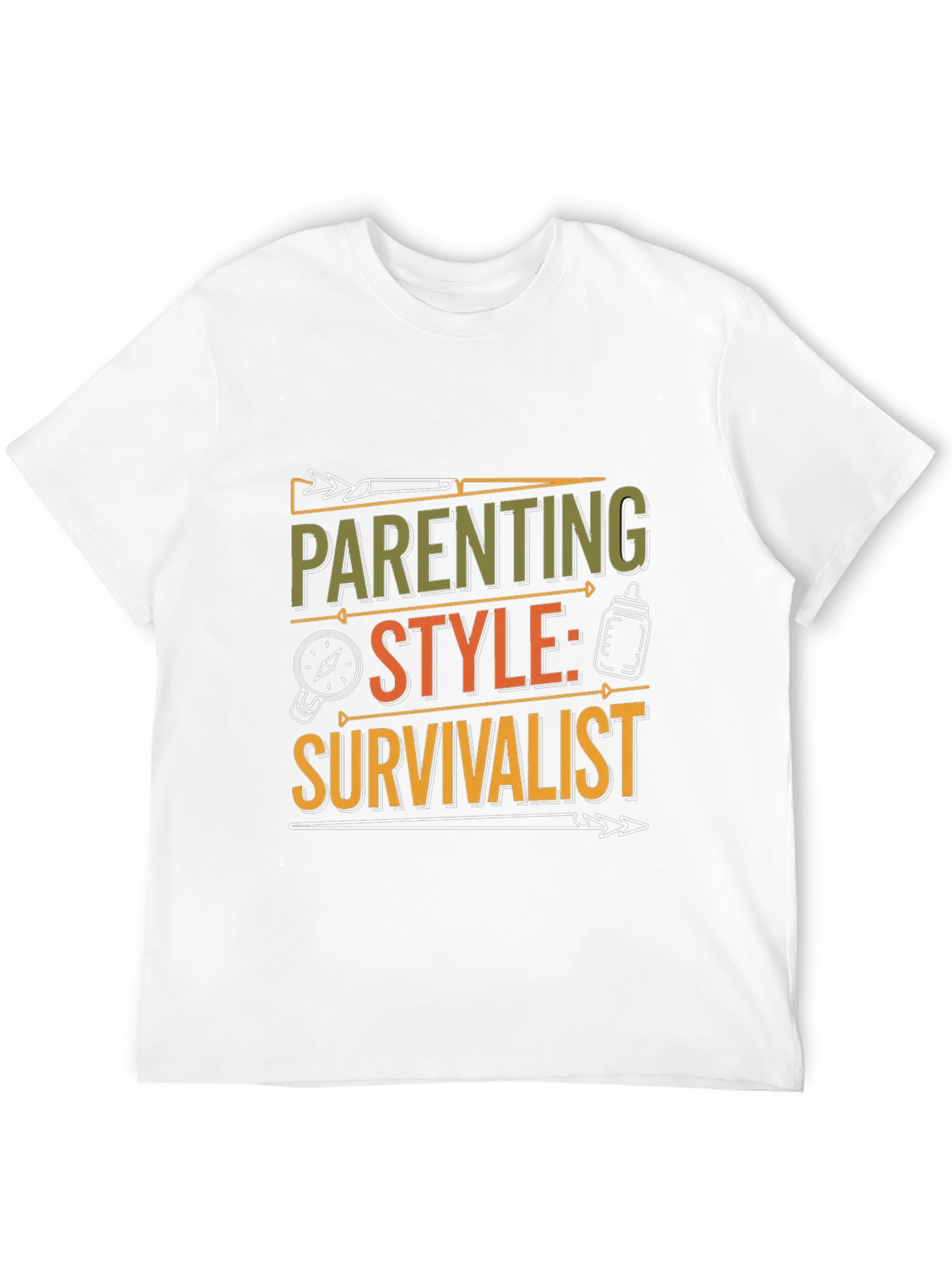 Black Parenting Style: Survivalist T-Shirt - Black Crew Neck Tee view 12