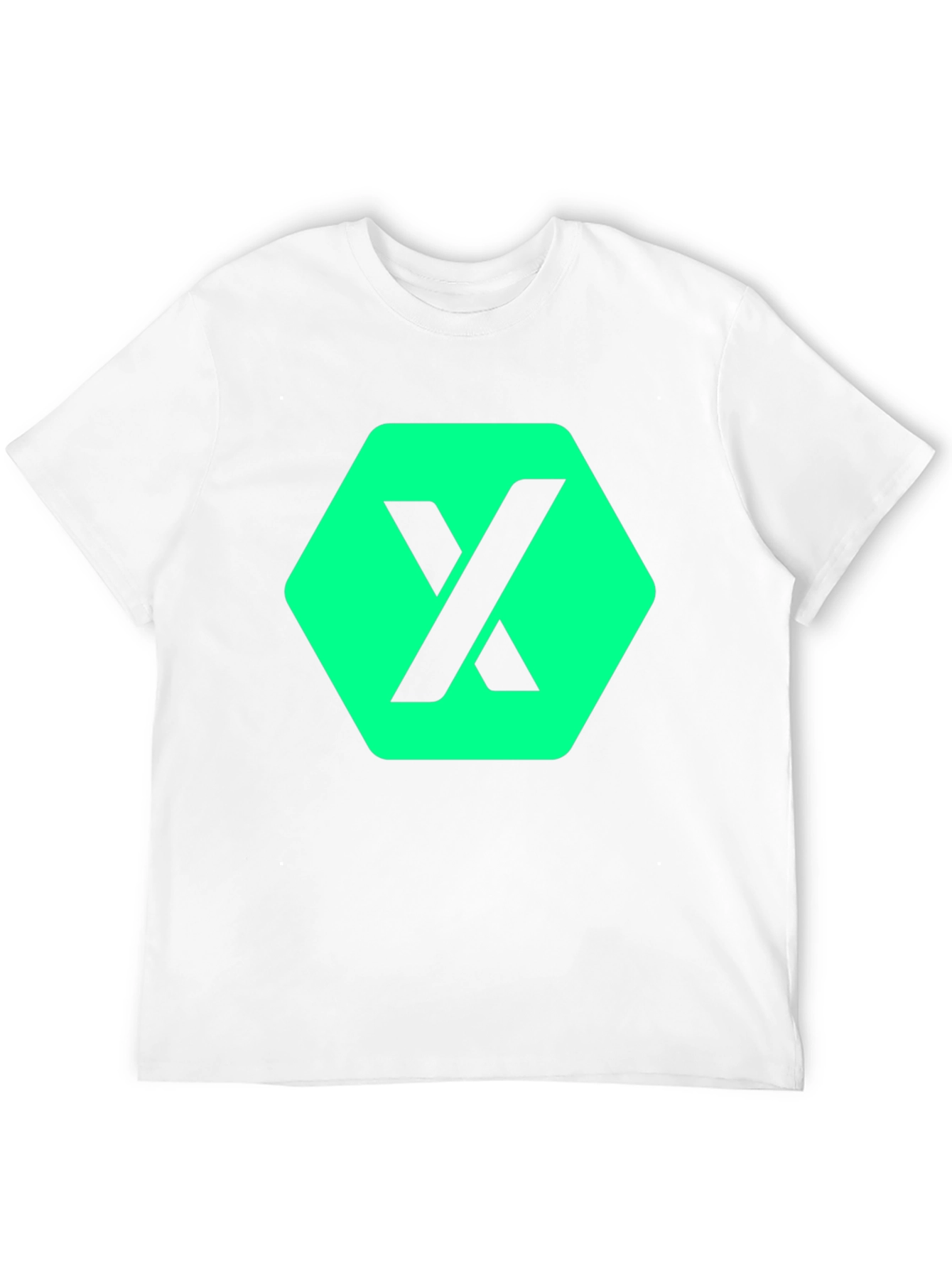 Black Modern Graphic Tee: Black Shirt with Geometric "X" Design view 12
