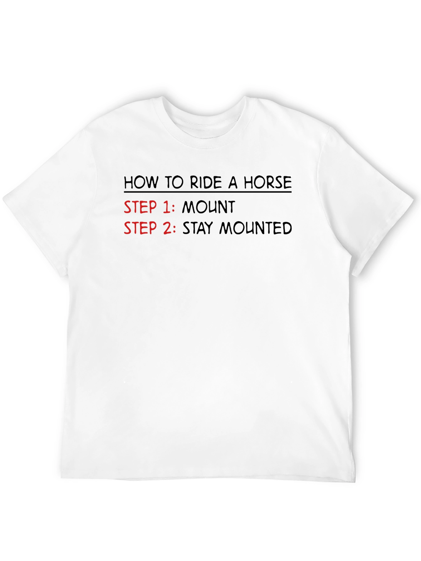 Black How to Ride a Horse T-Shirt - Funny Equestrian Tee view 12