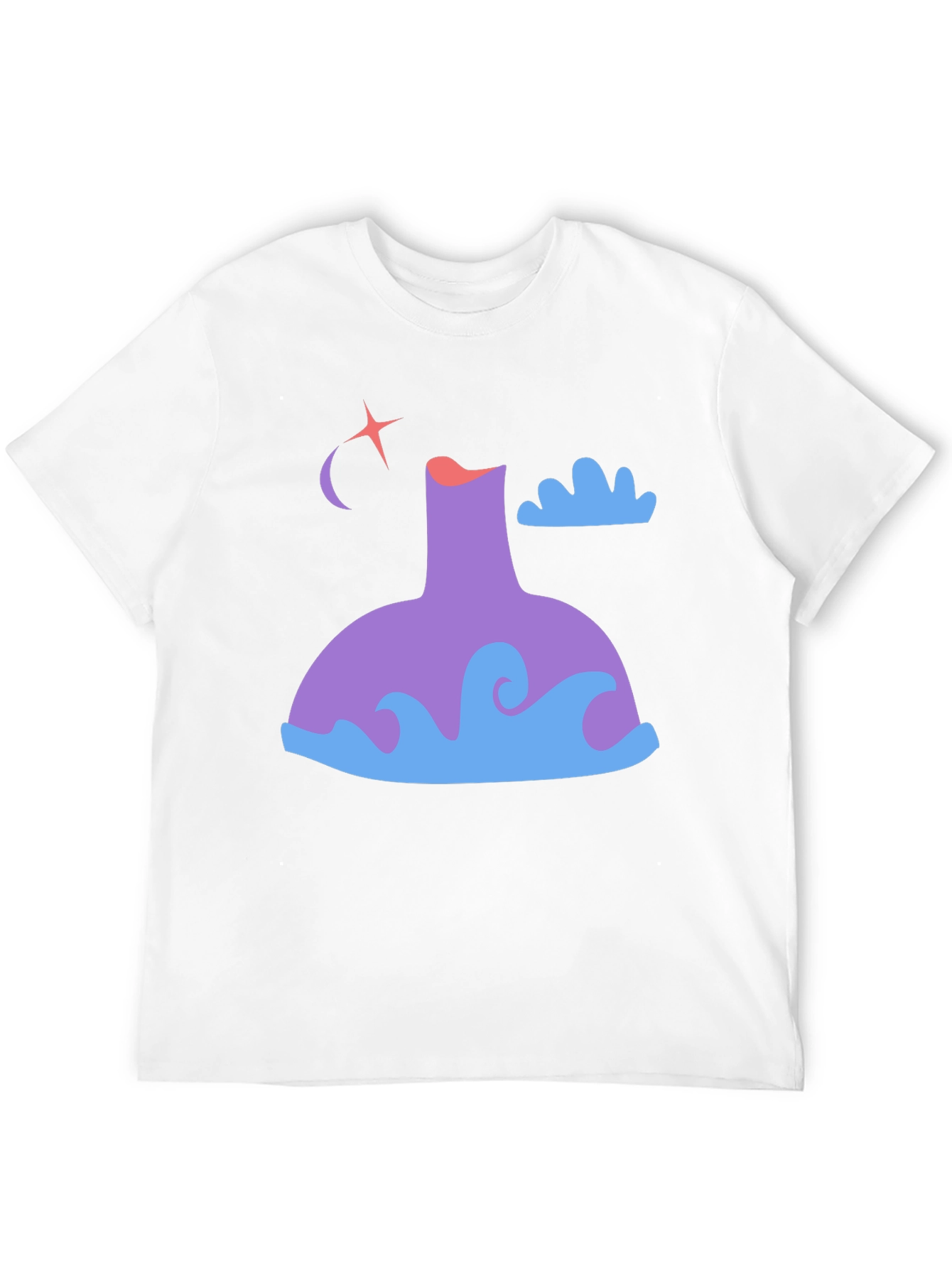 Black Whimsical Graphic Tee - Night Sky Design view 12