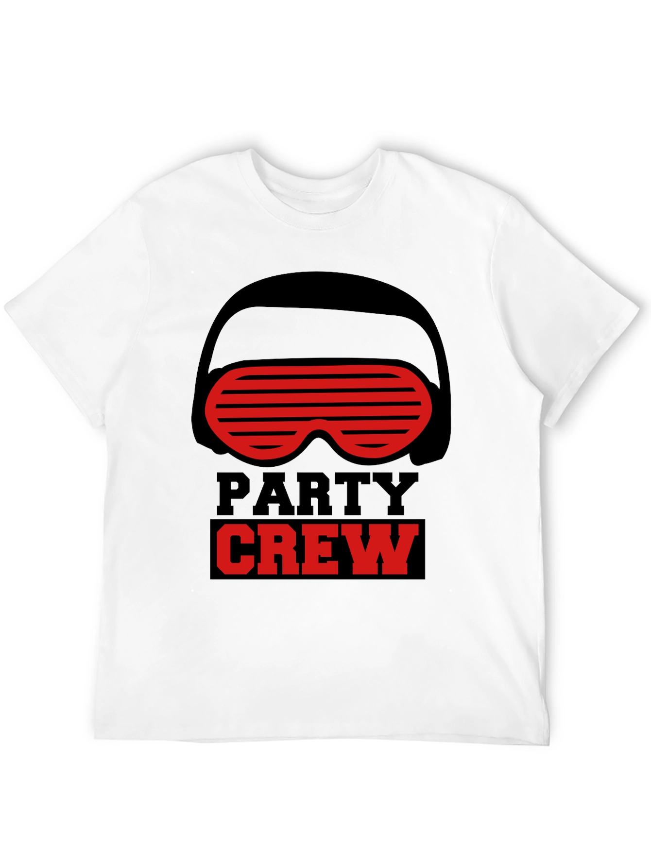 Black Party Crew Graphic T-Shirt - Black Crew Neck Tee view 12