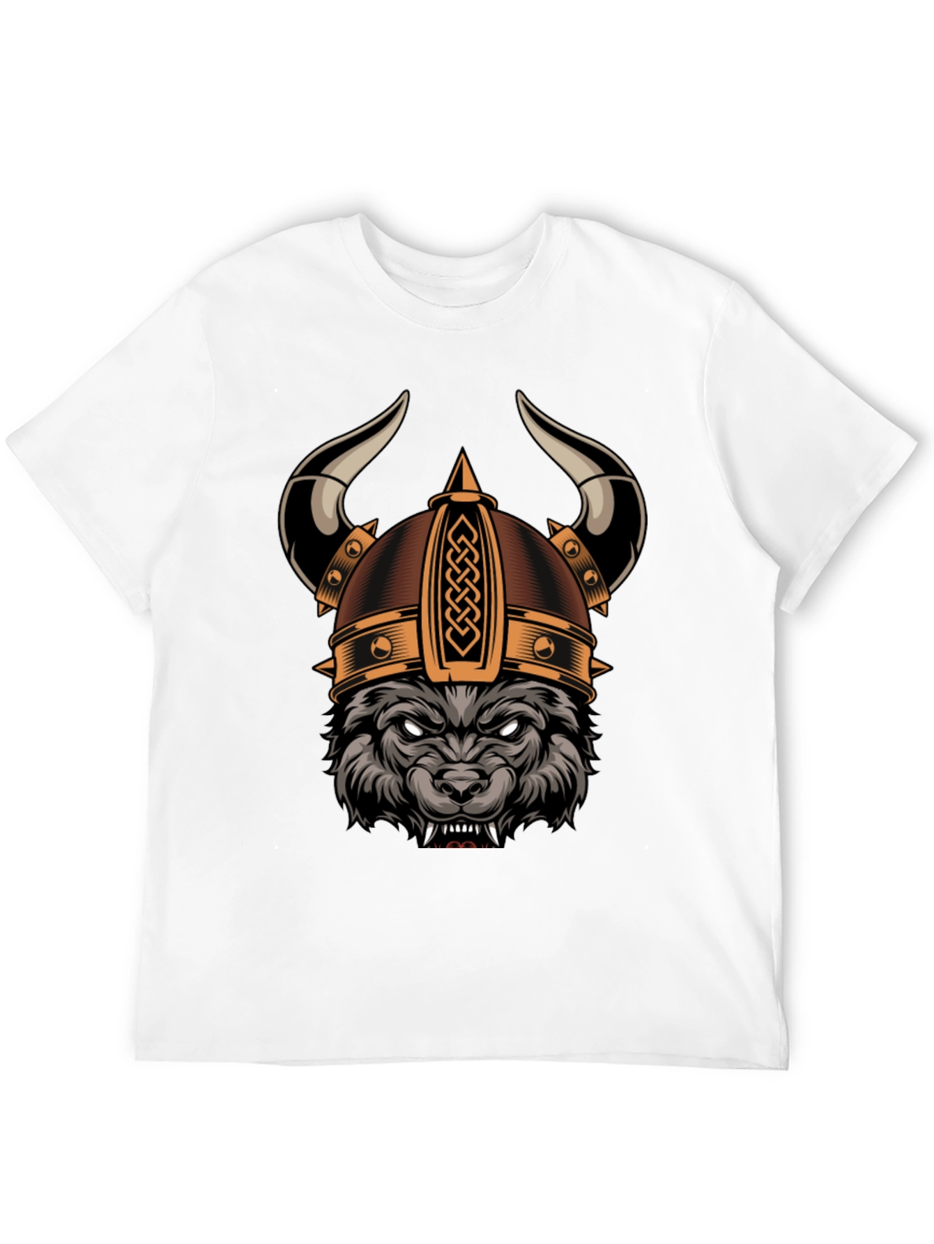 Black Viking Wolf Graphic Tee - Black view 12