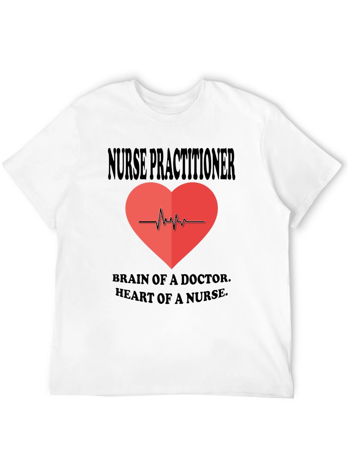 Black Nurse Practitioner Heartbeat T-Shirt view 12