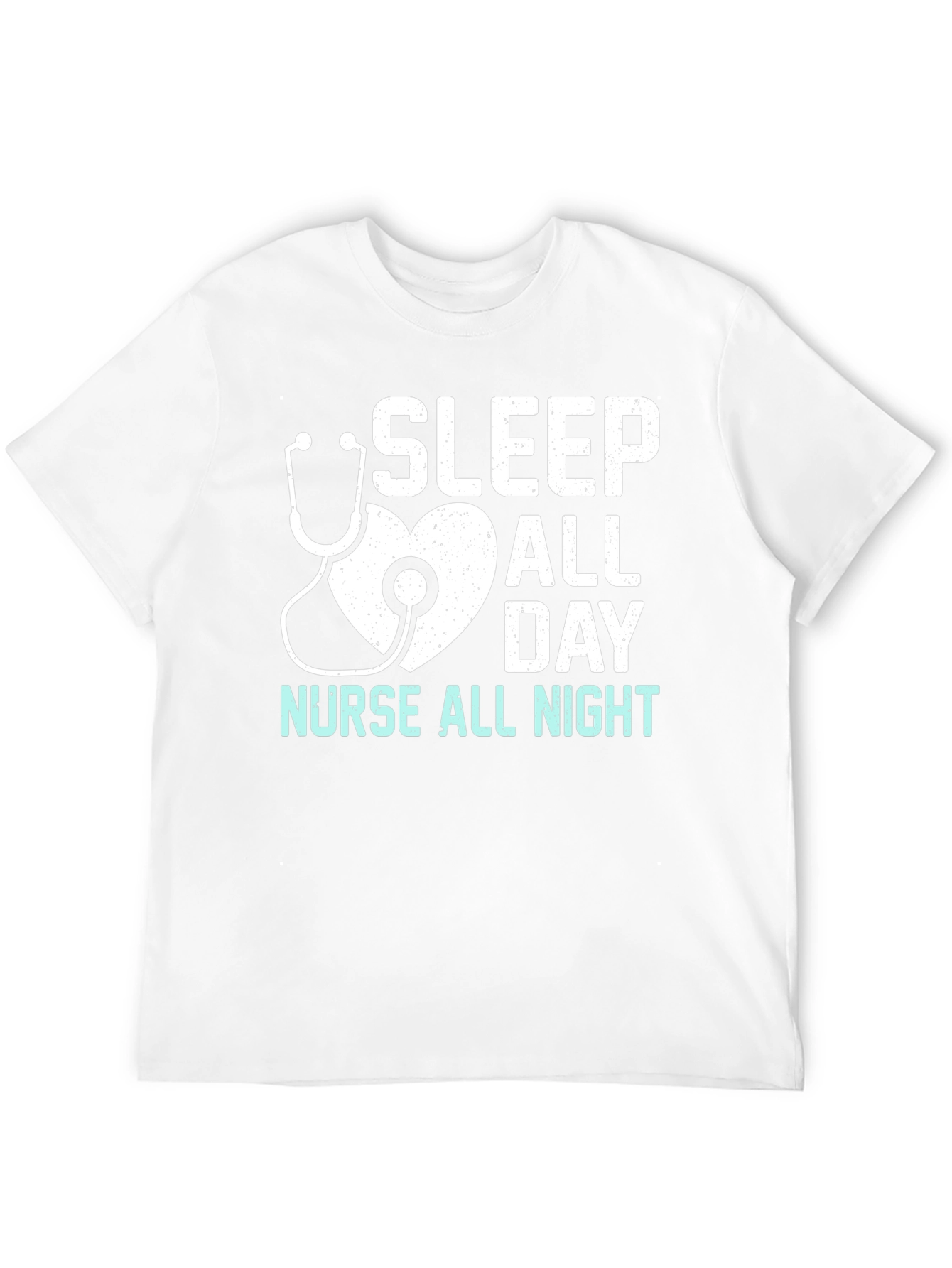 Black Nurse T-Shirt - Sleep All Day, Nurse All Night view 12