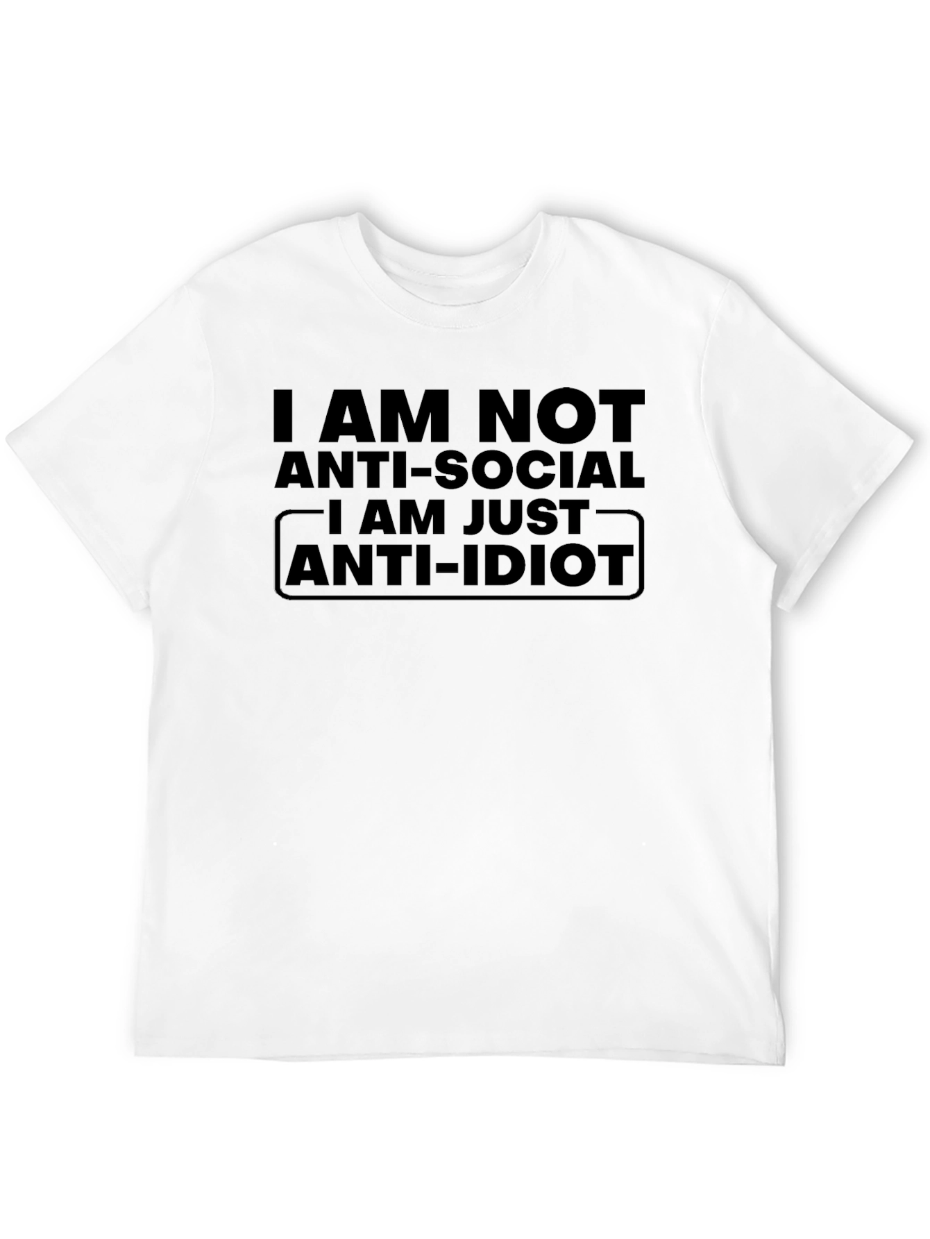 Black Anti-Social, Anti-Idiot Black Graphic Tee view 12