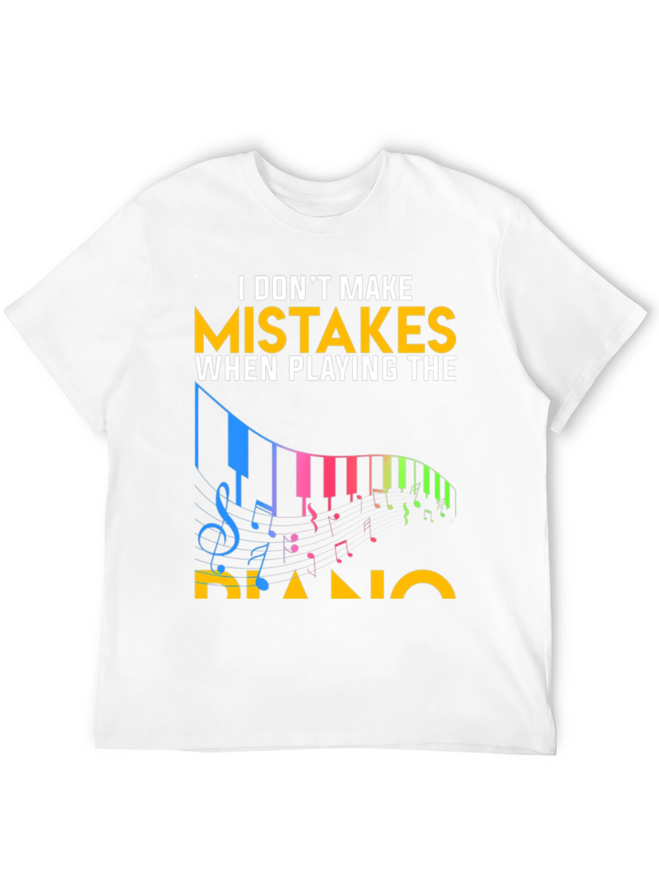 Black Funny Piano Player T-Shirt: No Mistakes! view 12
