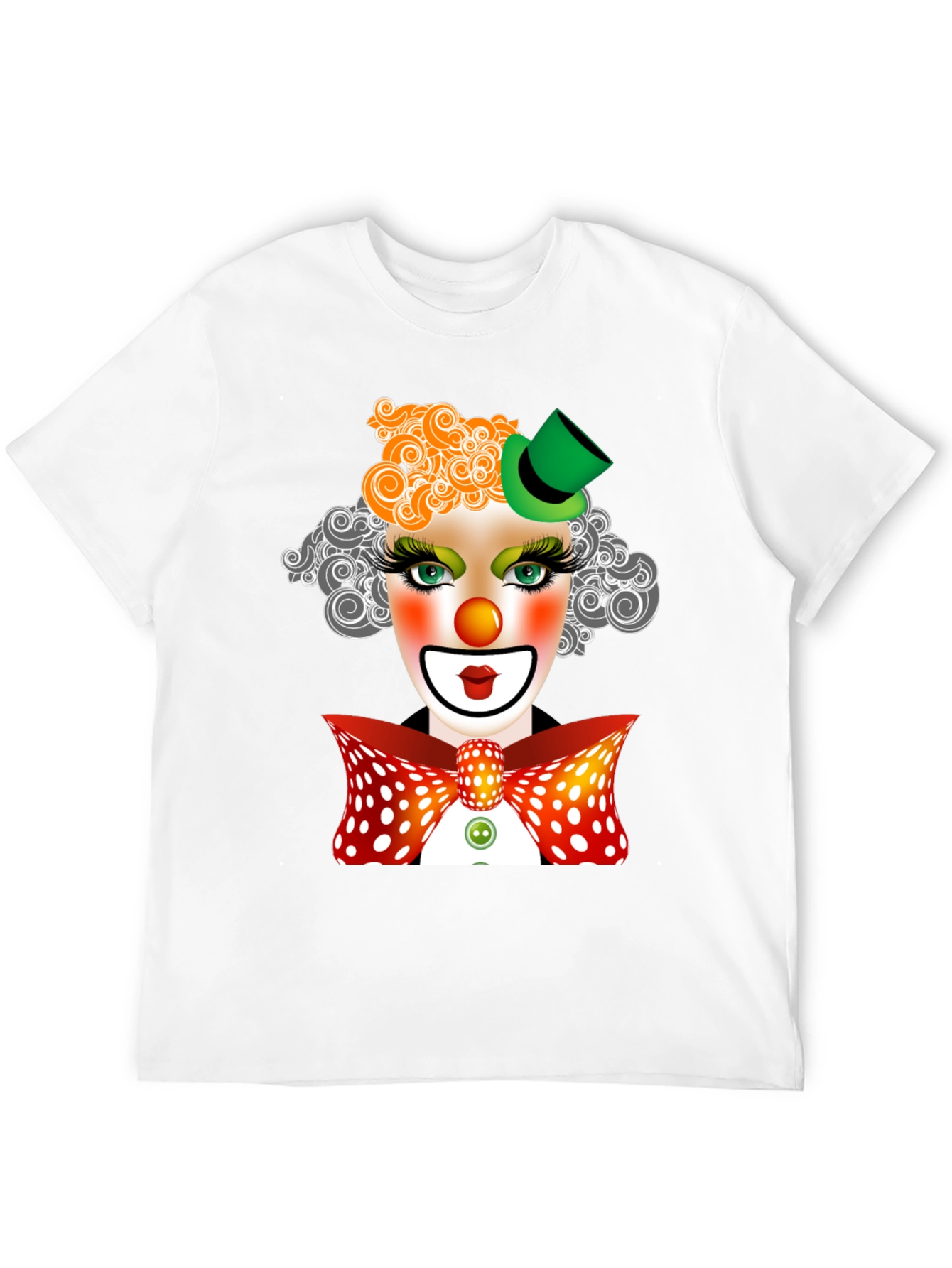 Black Clown Face Graphic T-Shirt view 12