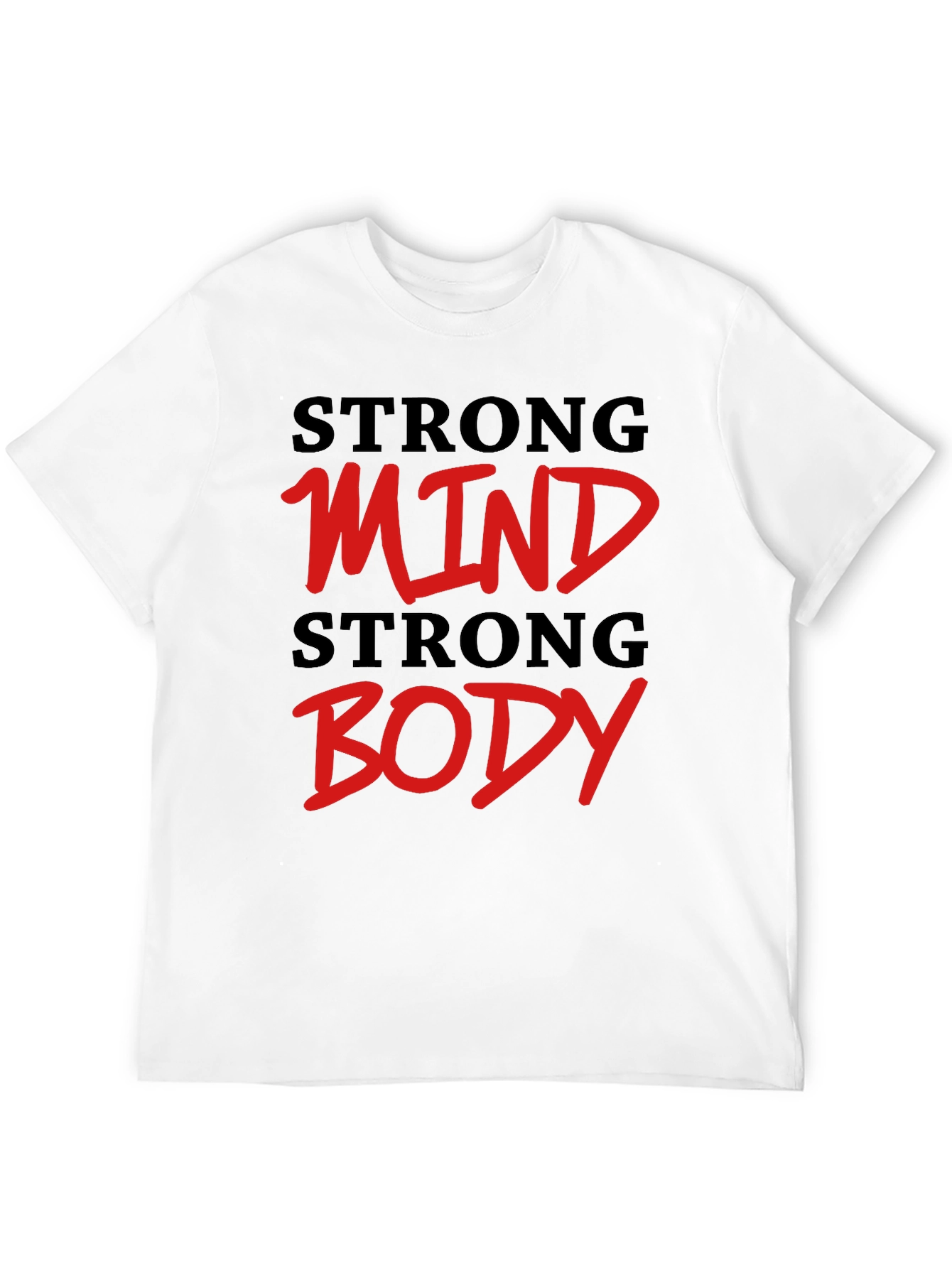 Black Strong Mind Strong Body Graphic Tee view 12