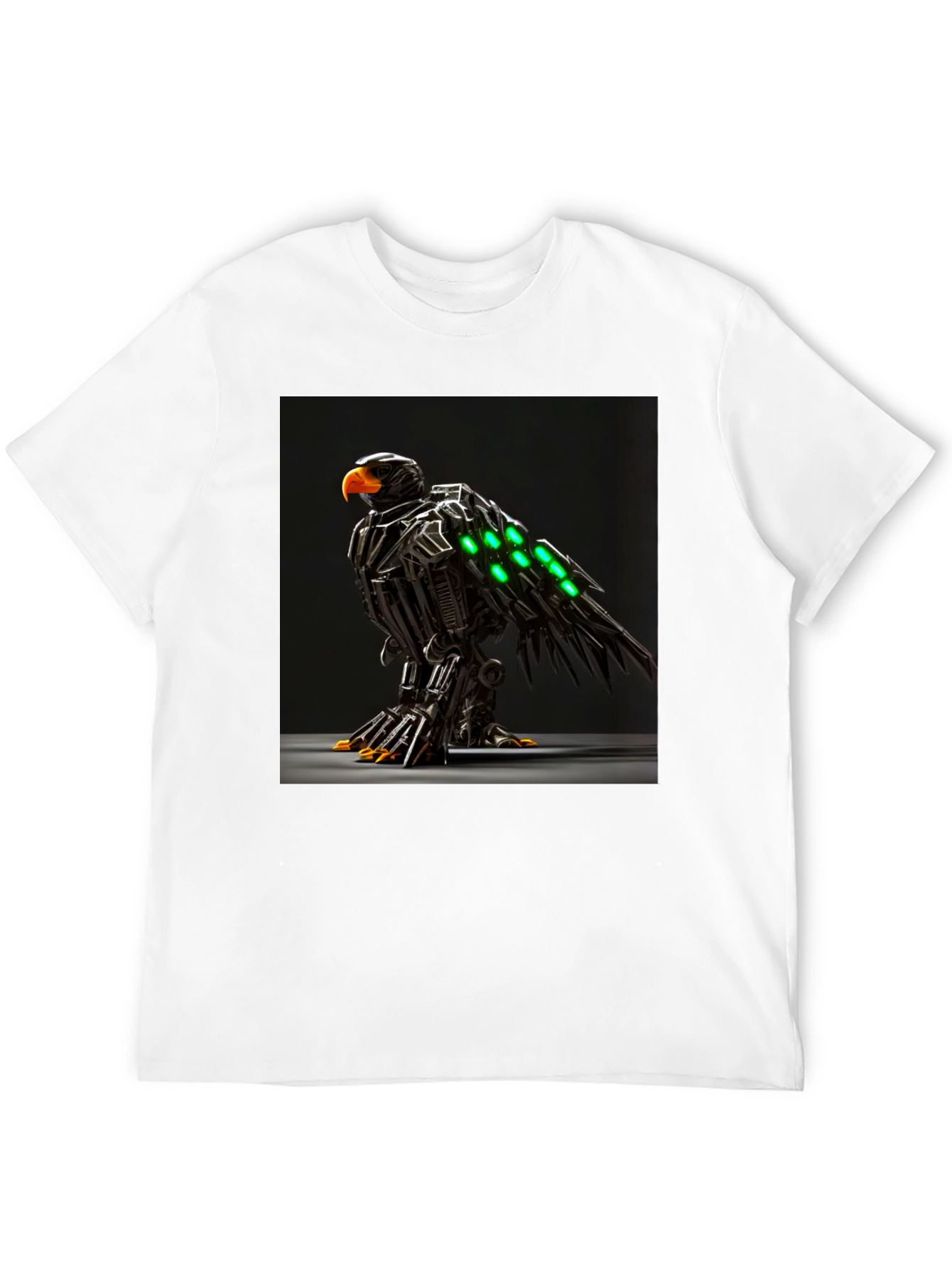Black Robotic Eagle Graphic Tee - Bold Black view 12
